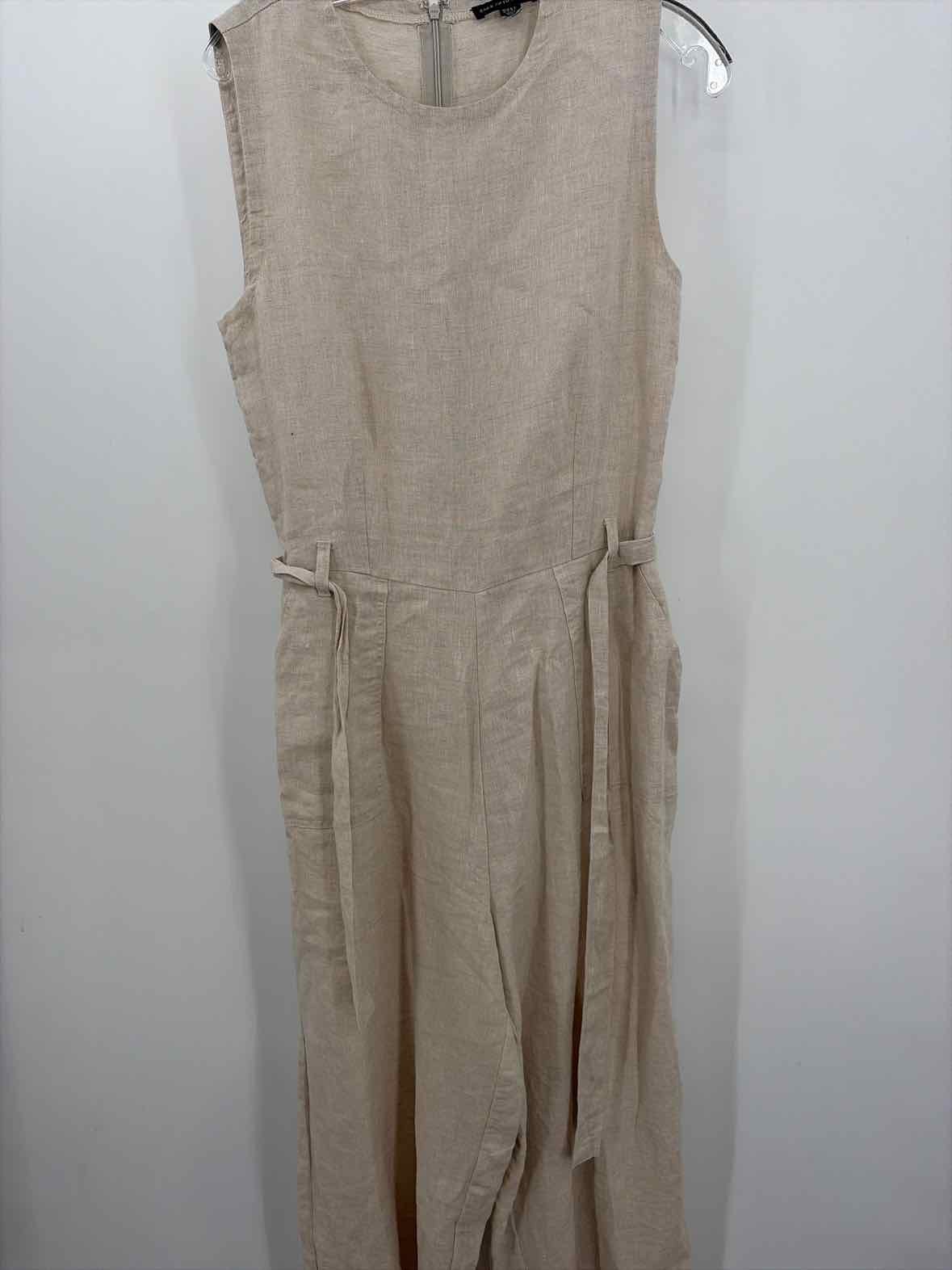 Pre-Owned Saks Fifth Avenue Tan Size Medium Sleeveless Jumpsuit