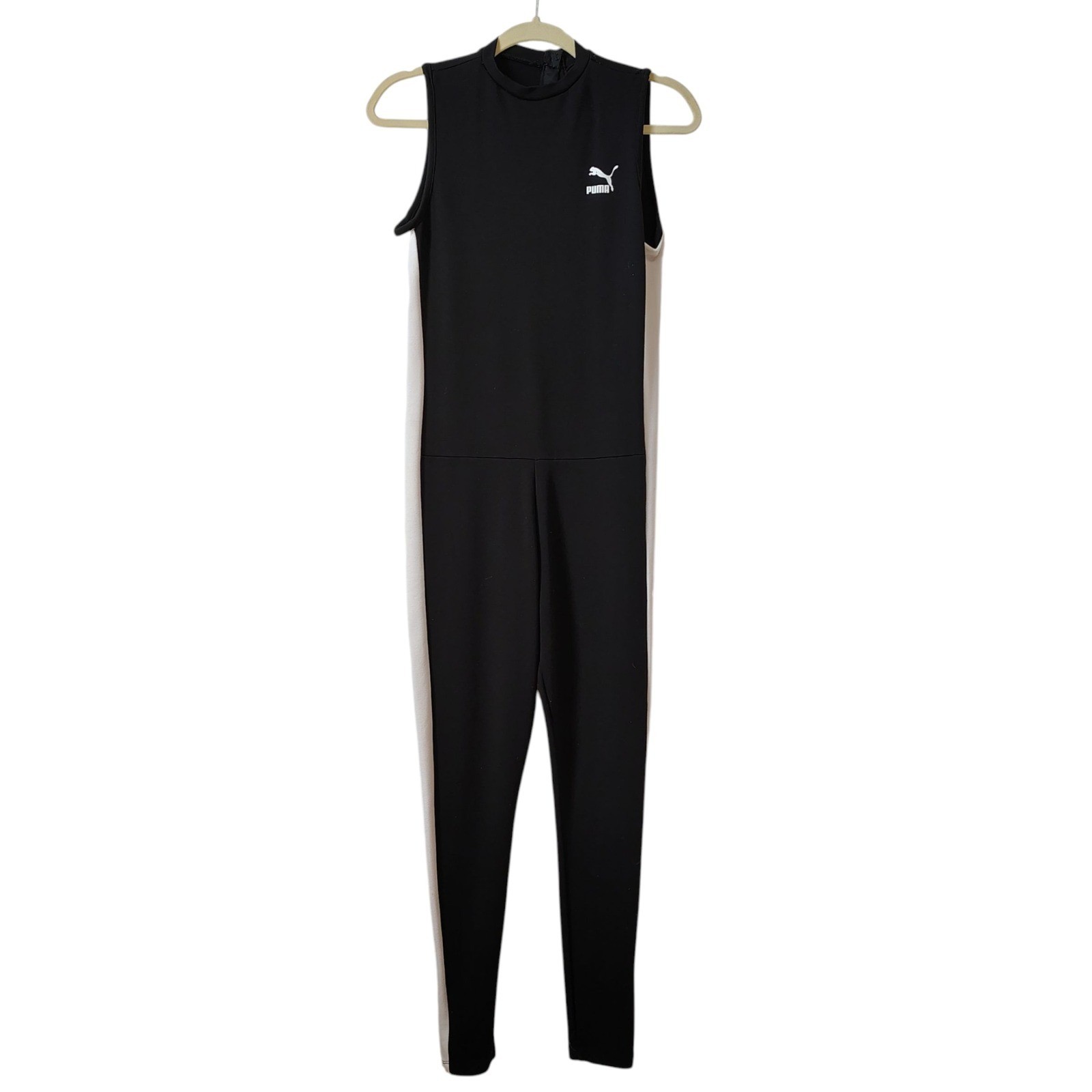 Puma Women’s Black Sleeveless Jumpsuit Activewear Workout Yoga Sportswear