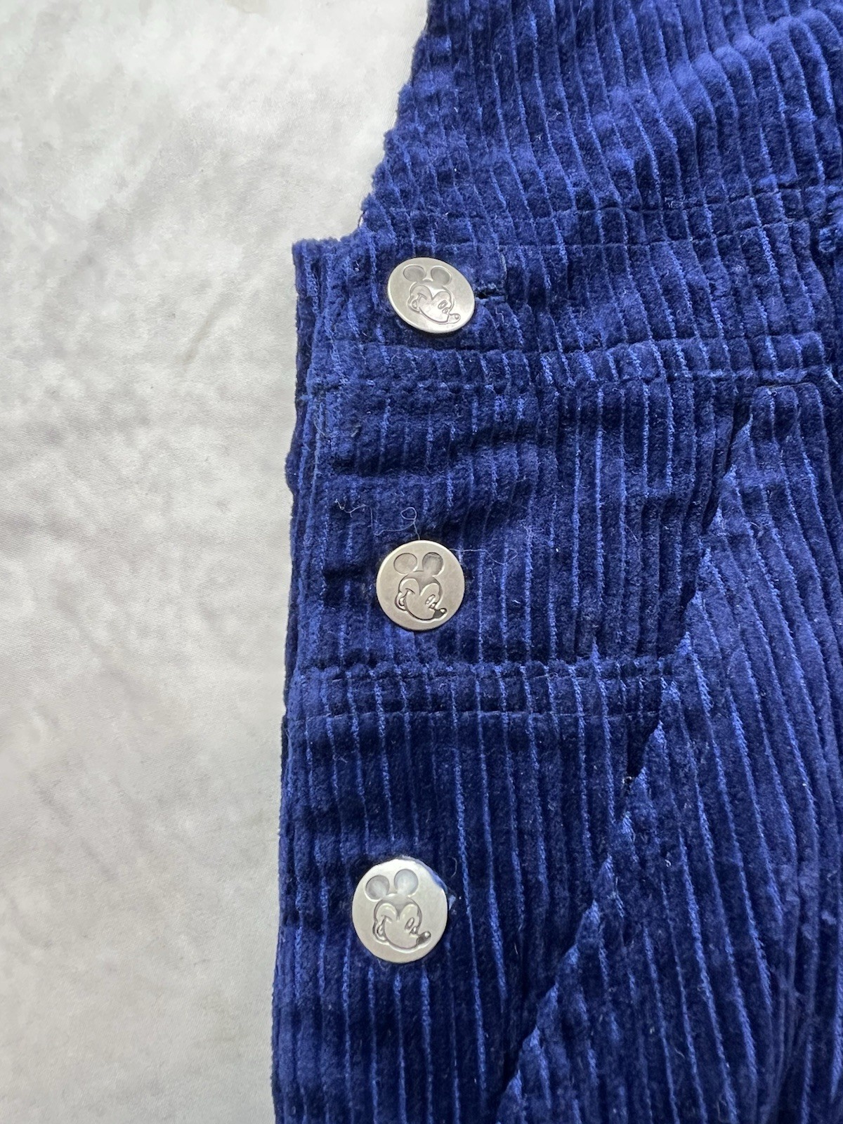 Vintage Mickey Mouse Minnie Overalls Corduroy Women Disney Embroidered 90s Sz L