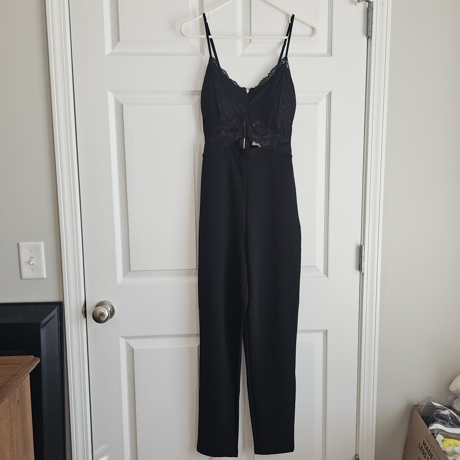 Corset Black Lace Camisole Jumpsuit Spaghetti Straps Party Luxury Cocktail Sexy