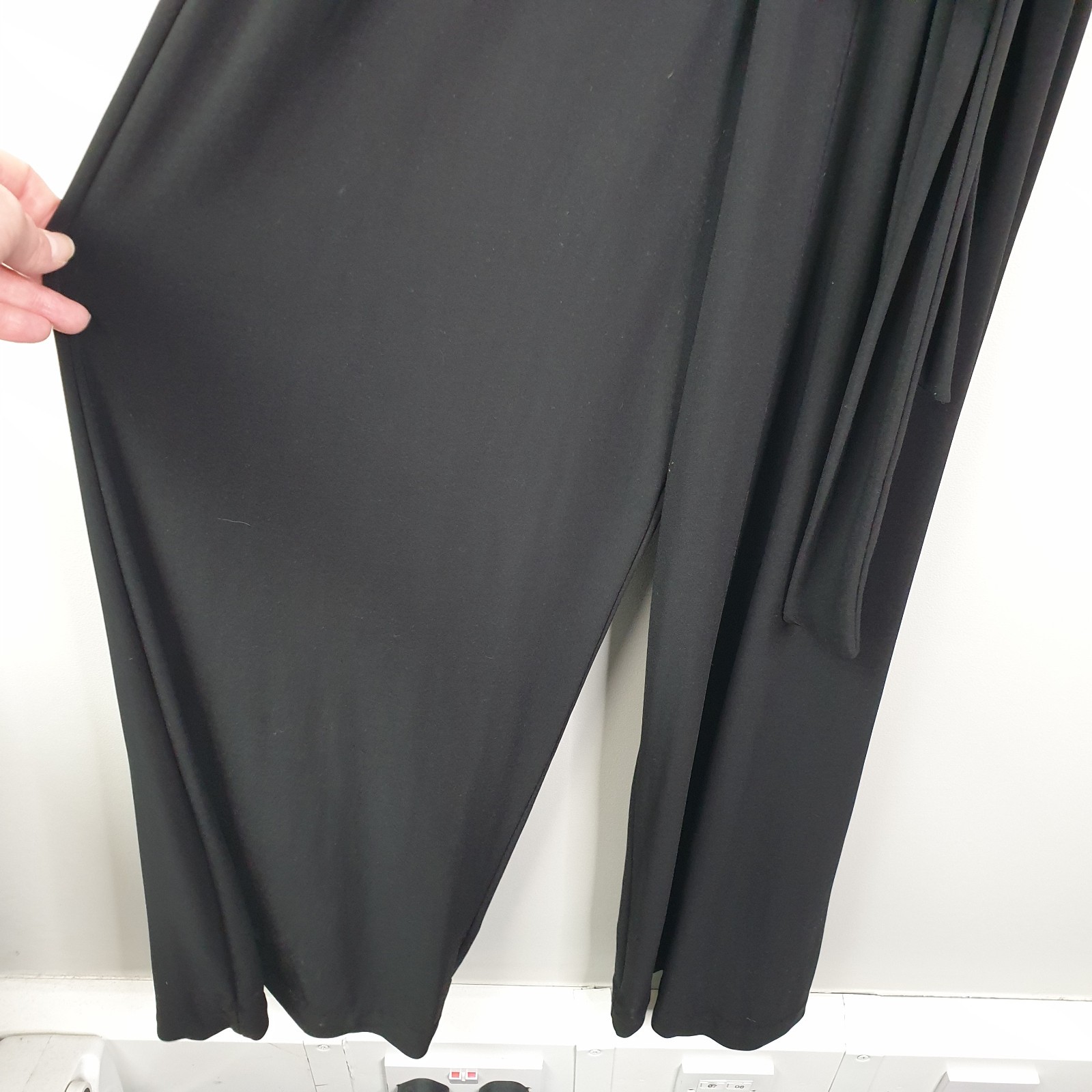 Phase Eight Jumpsuit Womens UK 14 Black Wide Leg Draped Bodice Smart Occasion