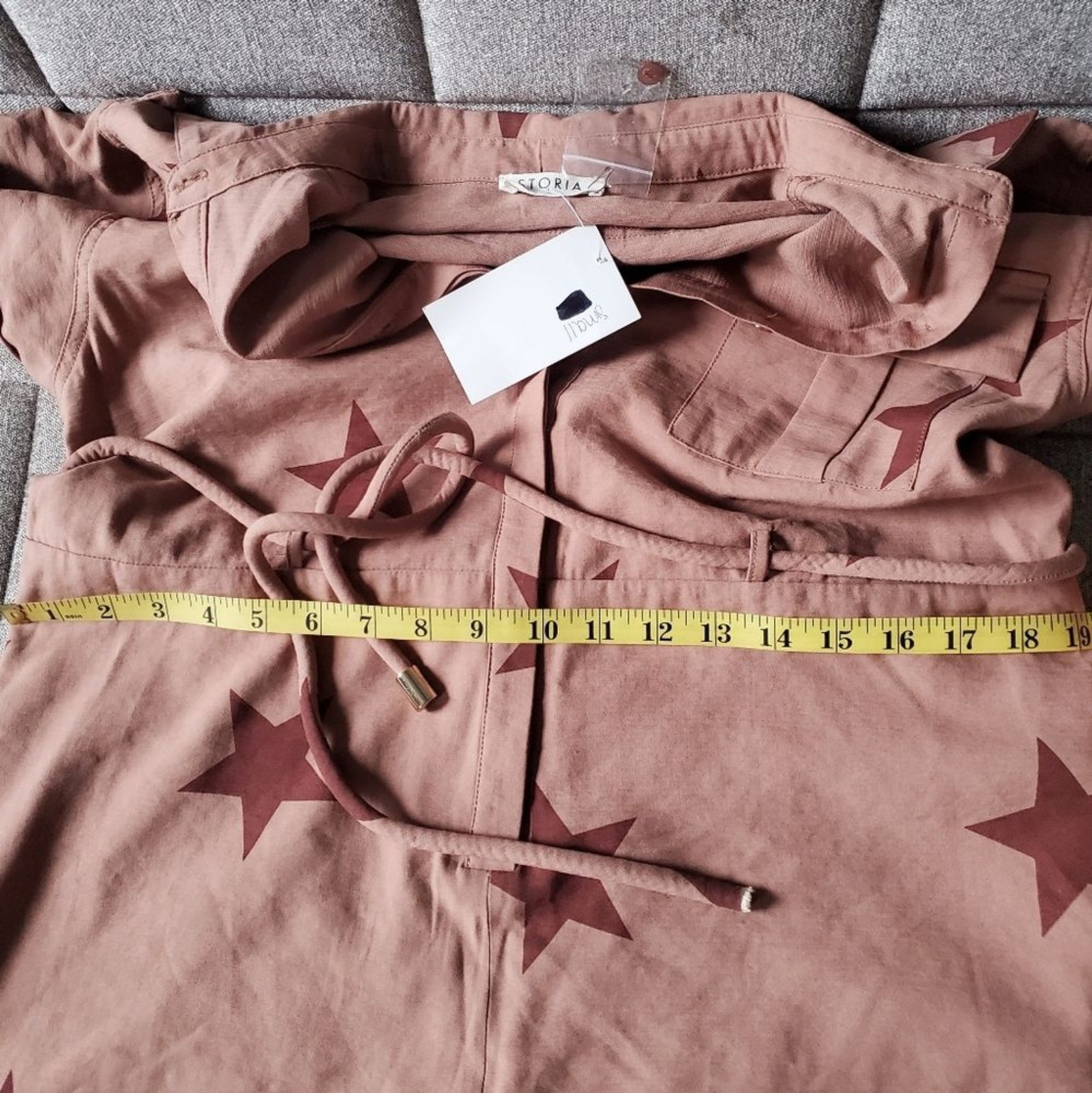 Storia Mauve Star Romper Size S Dusty Rose / Maroon