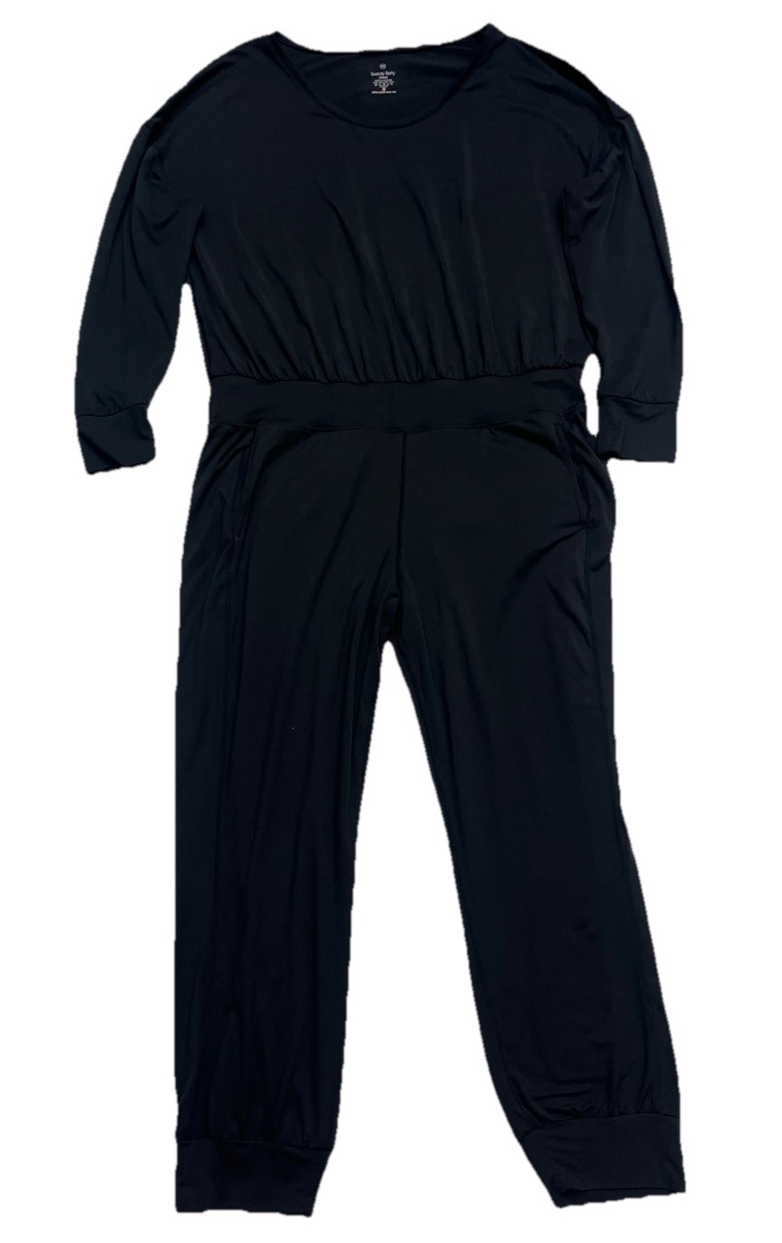 Sweaty Betty Gary Jumpsuit Womens XXL Long Sleeves BLACK Athleisure Yoga