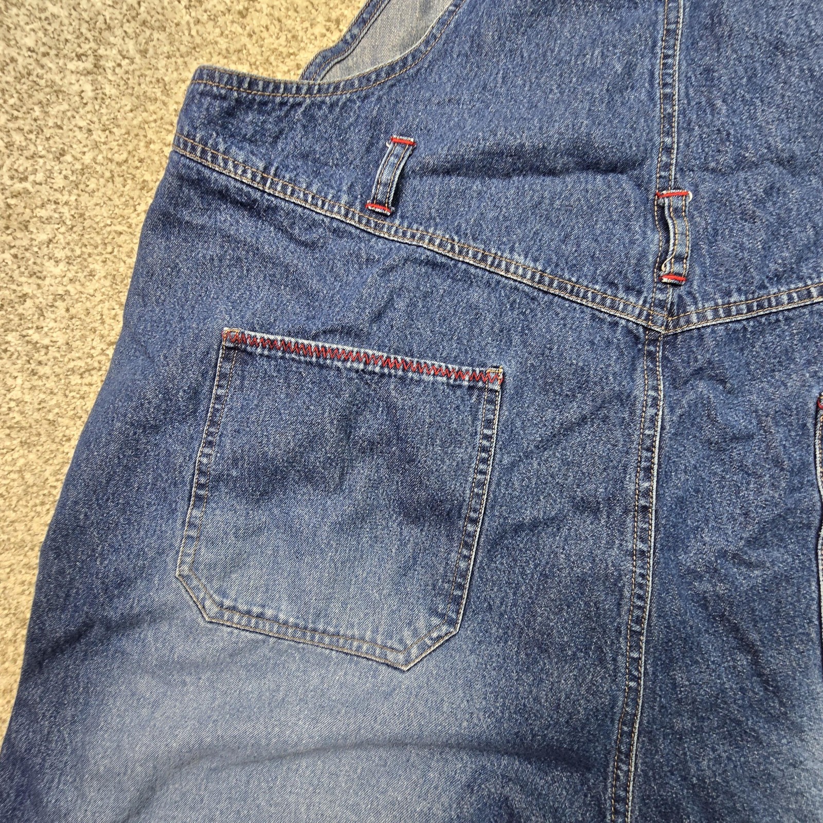 Main Street By Disney Overalls Womens 22W/24W Blue Denim Mickey Mouse Shortalls