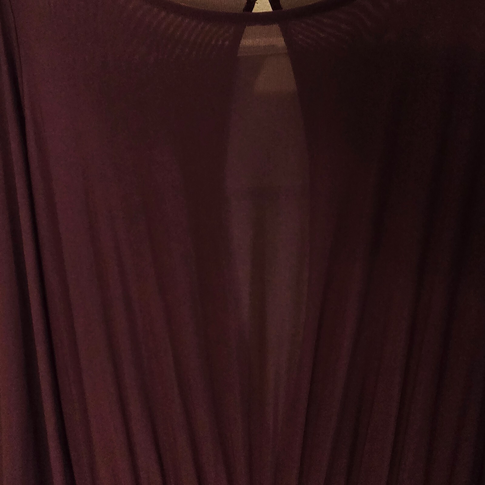 Halara Softlyzero™ Airy Jumpsuit Women M Burgundy Mesh Top Keyhole Back Wide Leg