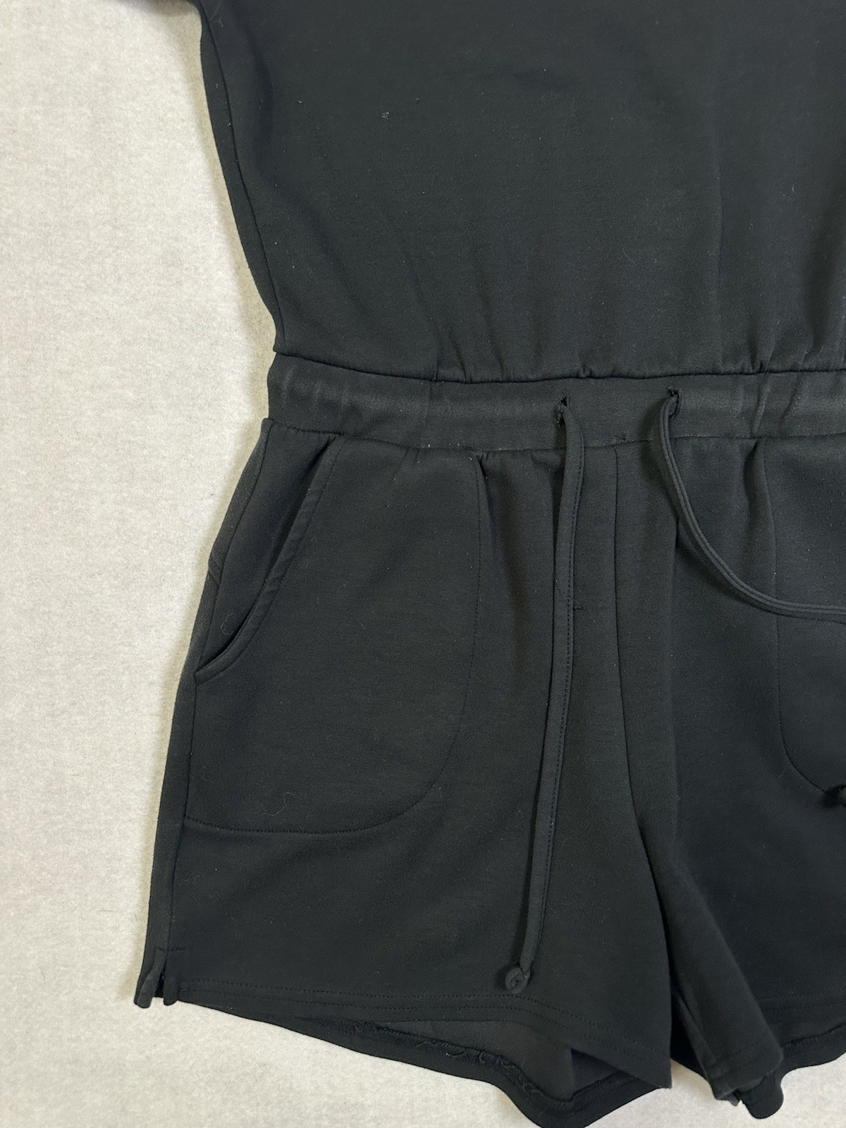 Serra Romper Women’s Small Shorts Short Sleeve Black Athleisure Casual Sporty
