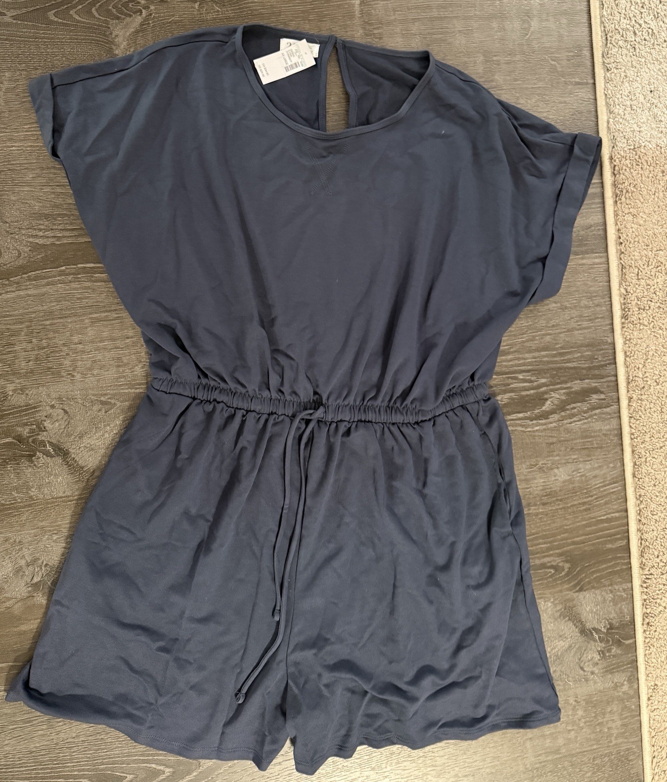 NWT Maurices 24/7 Romper XXL Blue Gray Summer Beach Lounge Boho Soft Comfy