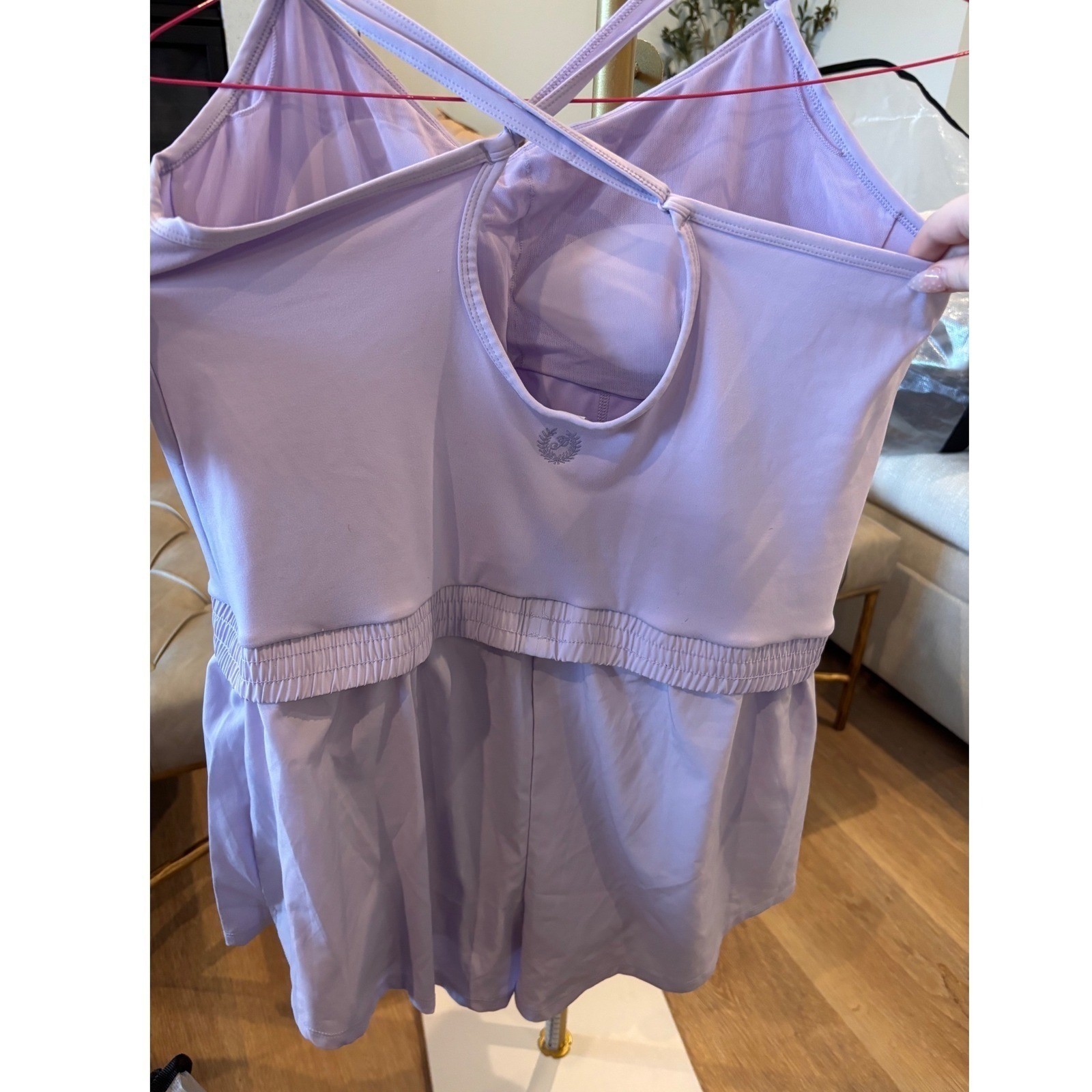 Victoria’s Secret PINK Lavender Corset Active Romper XXL Purple Tennis shorts