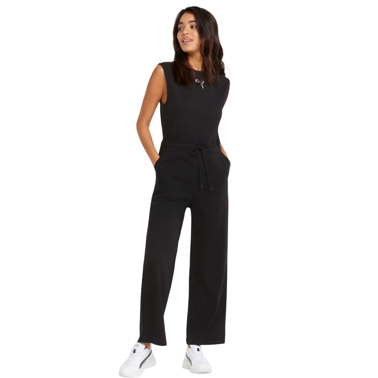 Puma HER Jumpsuit, Athleisure, Black, Women’s Size Large