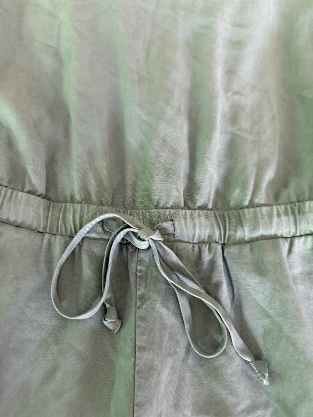 Cloth & Stone Sage Green Wide Leg Jumpsuit XS Anthropologie Tie Back Boho
