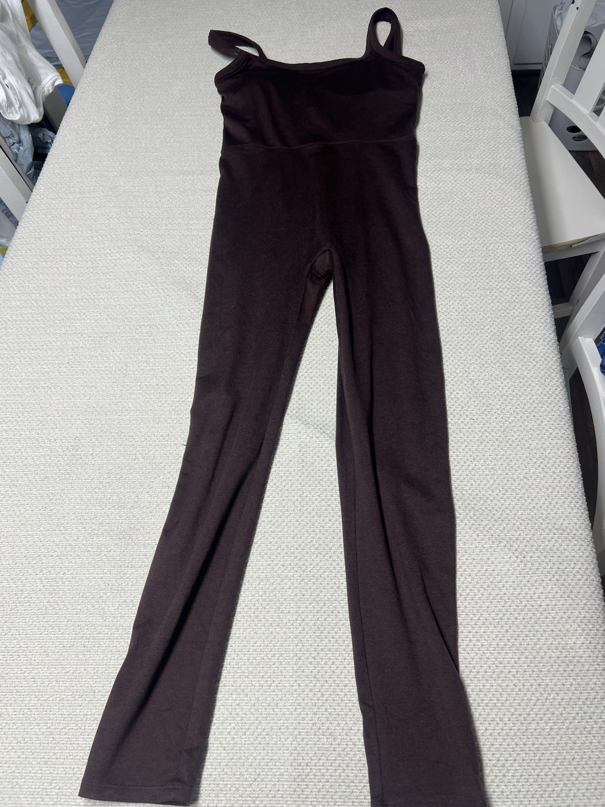 NWT Vuori Women’s DreamKnit Mahogany Heather Halo Essential Jumpsuit Medium $128