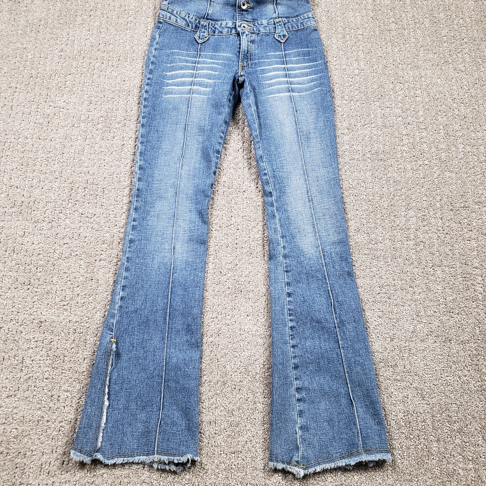 JNCO Jeans Denim Jumpsuit Womens Small Blue Flare Bootcut Vintage Y2k 2000s 90s
