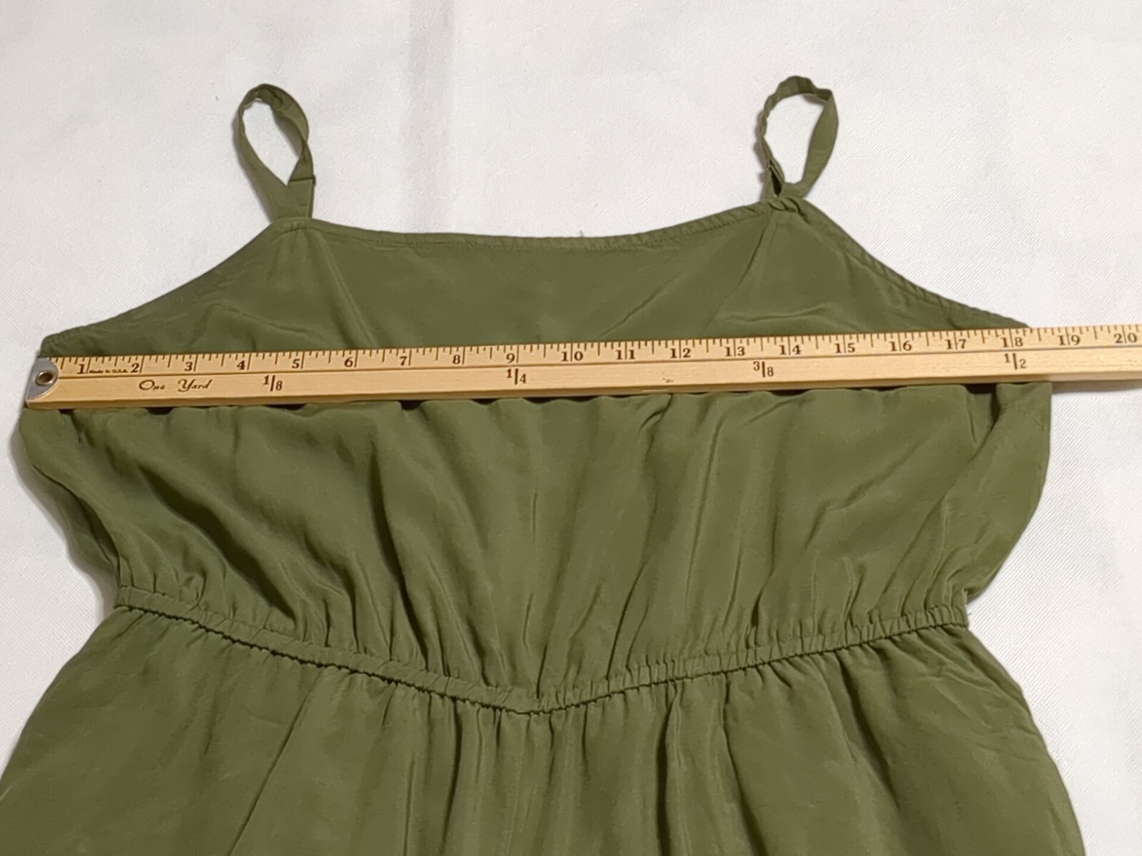 Gap Women’s Green Jumpsuit Wide Leg Adjustable Straps Pockets Size Large