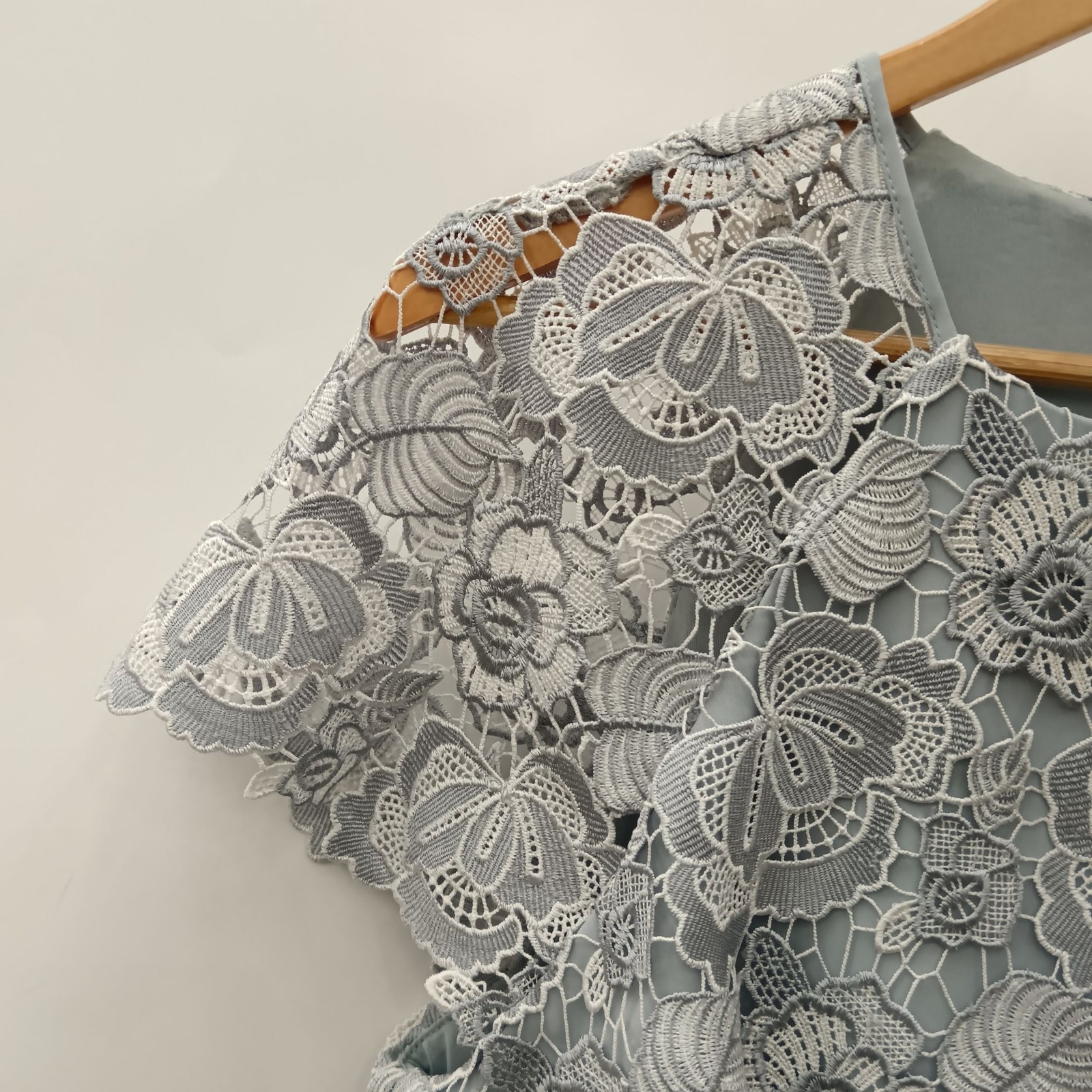 Phase Eight Jumpsuit UK16 Blue Floral Lace Overlay Womenswear – Preloved