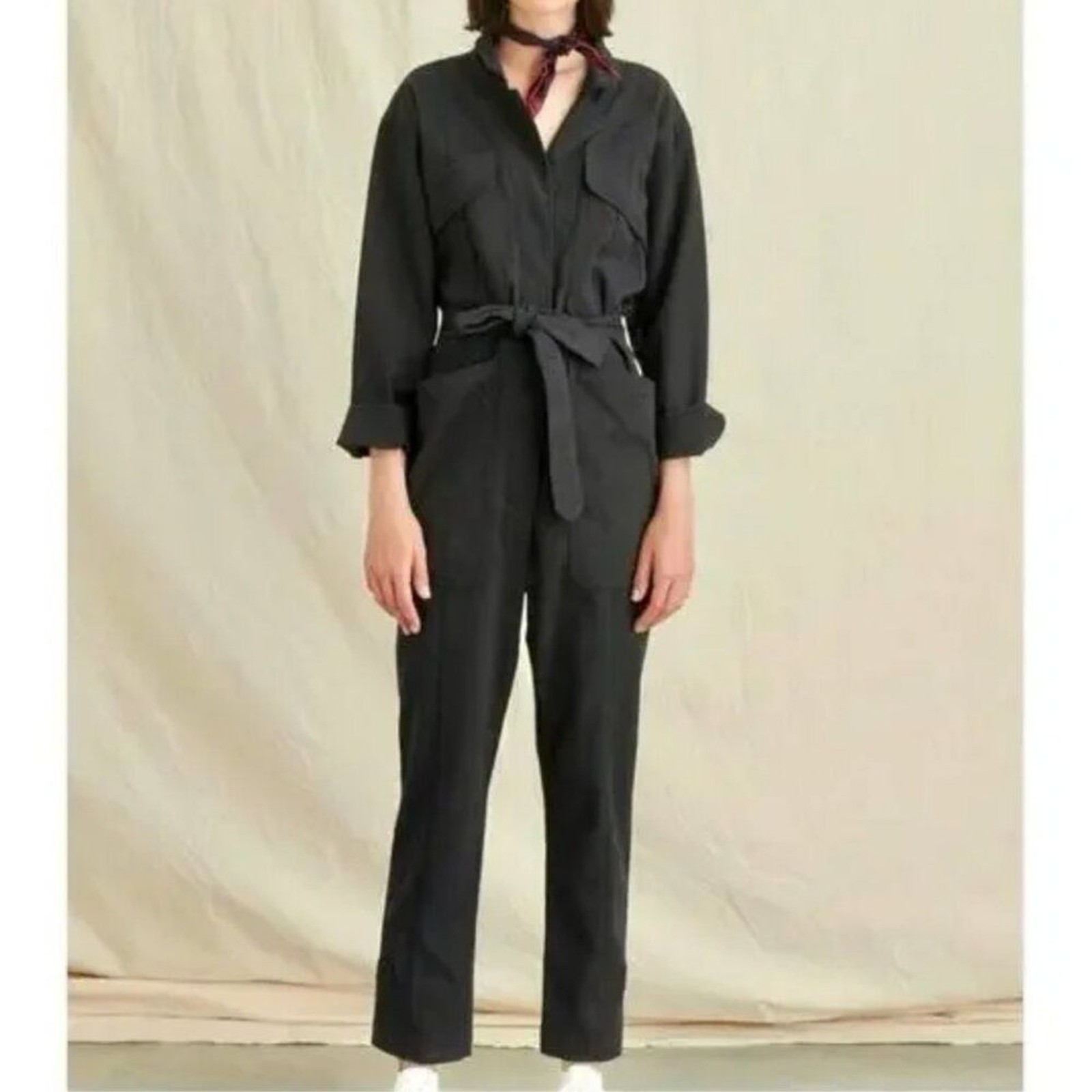 Alex Mill Jumpsuit cotton twill expedition womens Black (medium) utility casual