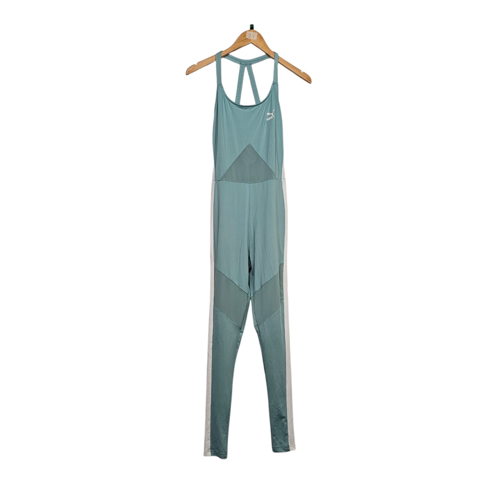 PUMA Womens Jumpsuit Turquoise Green 10 UK ARCHIVE T7 Sleeveless
