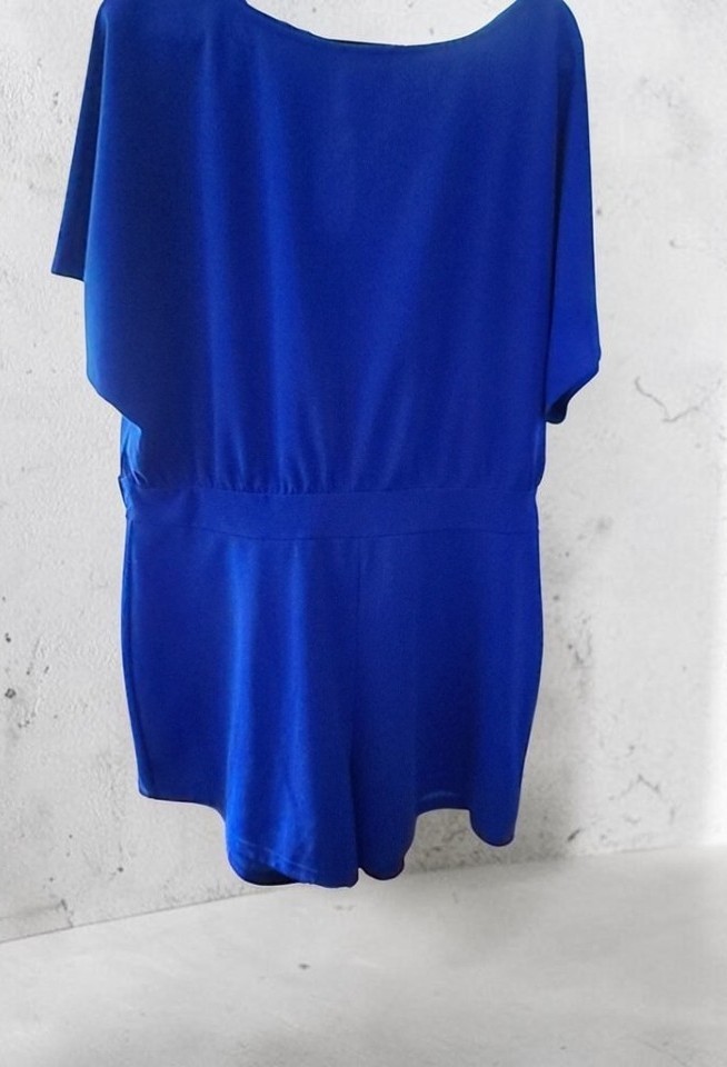 Colbalt Blue Plus Size Romper 2x