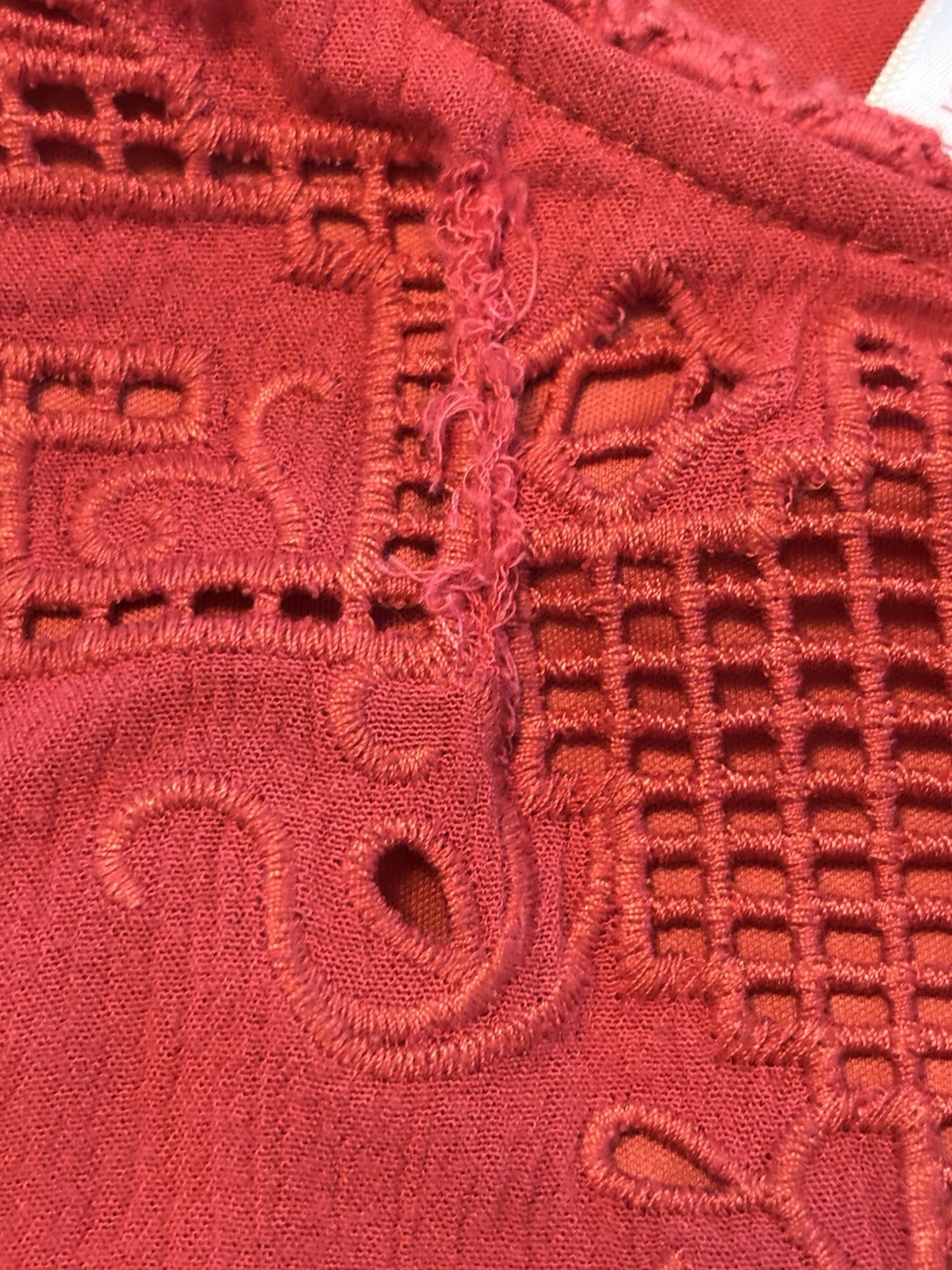 Xhilaration Romper Shorts Coral L Crochet Spaghetti Strap Stretch Summer Beach