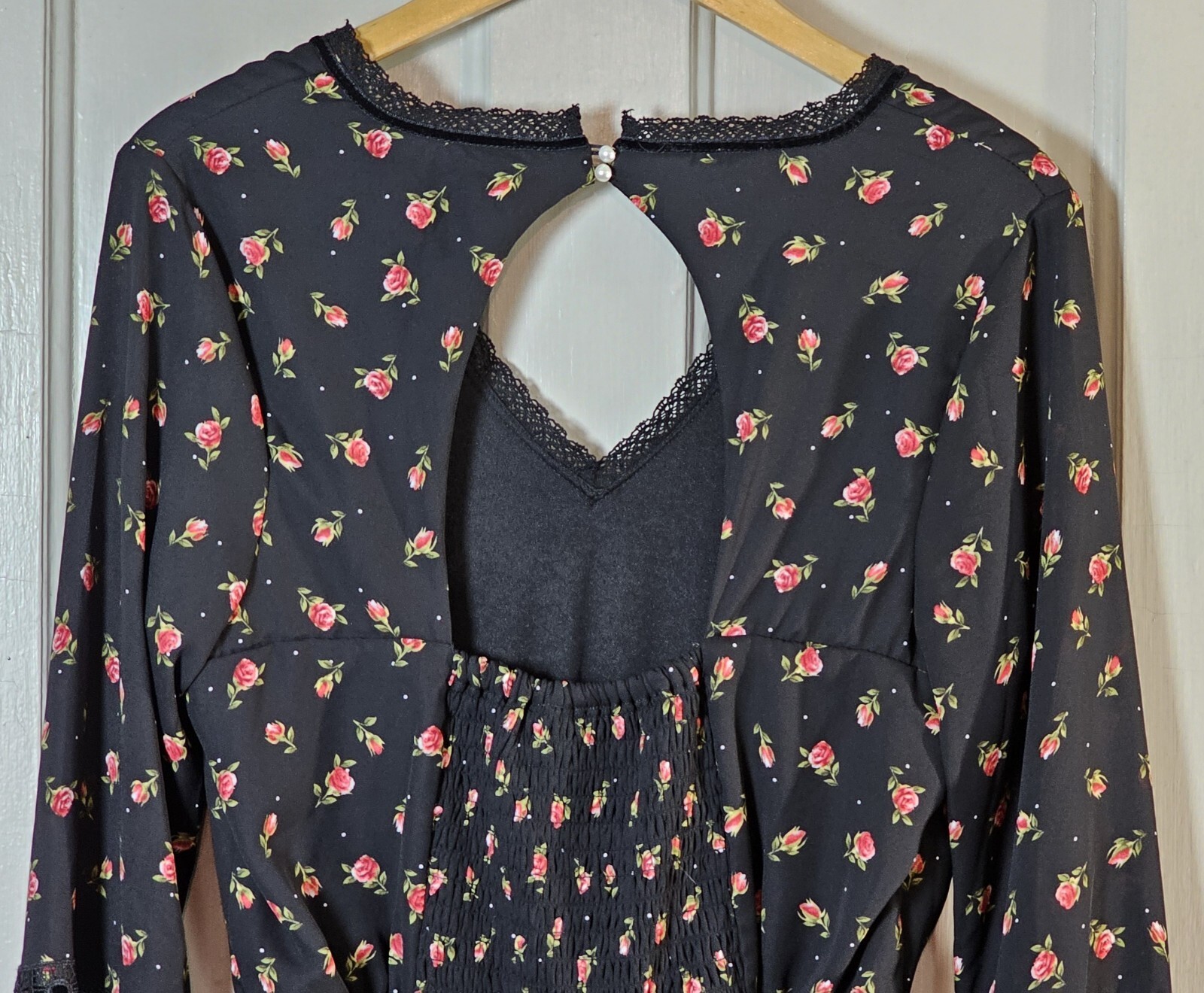 Disney Princess Romper Junior Size L Black Roses Belle Beauty Beast Cottagecore