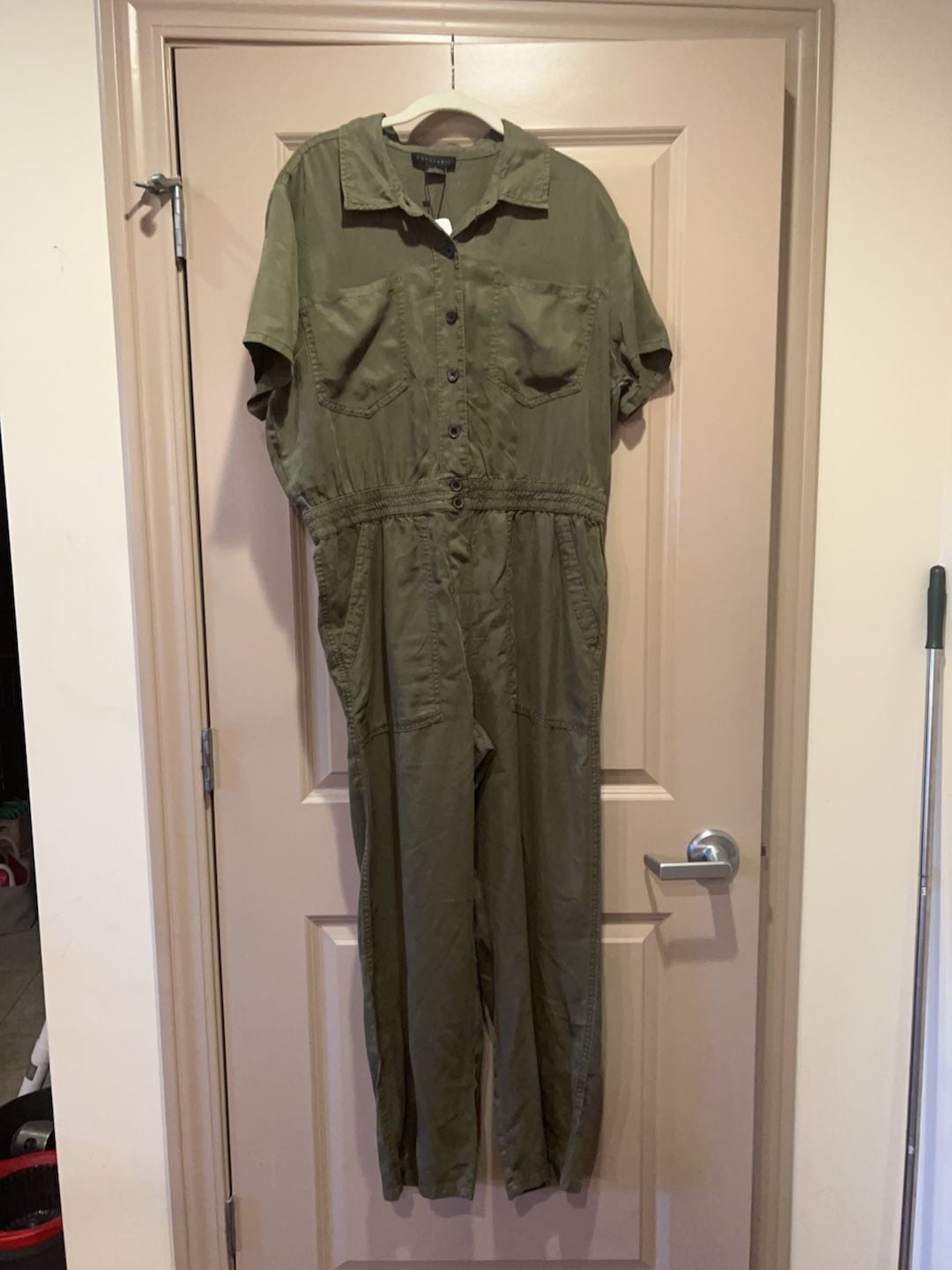 Sanctuary Olive Green Utility Jumpsuit Size L