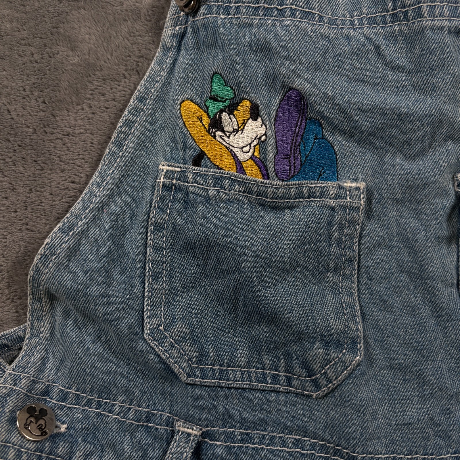 Vintage Disney Mickey + Friends Unlimited Overall Shorts Women Medium Romper