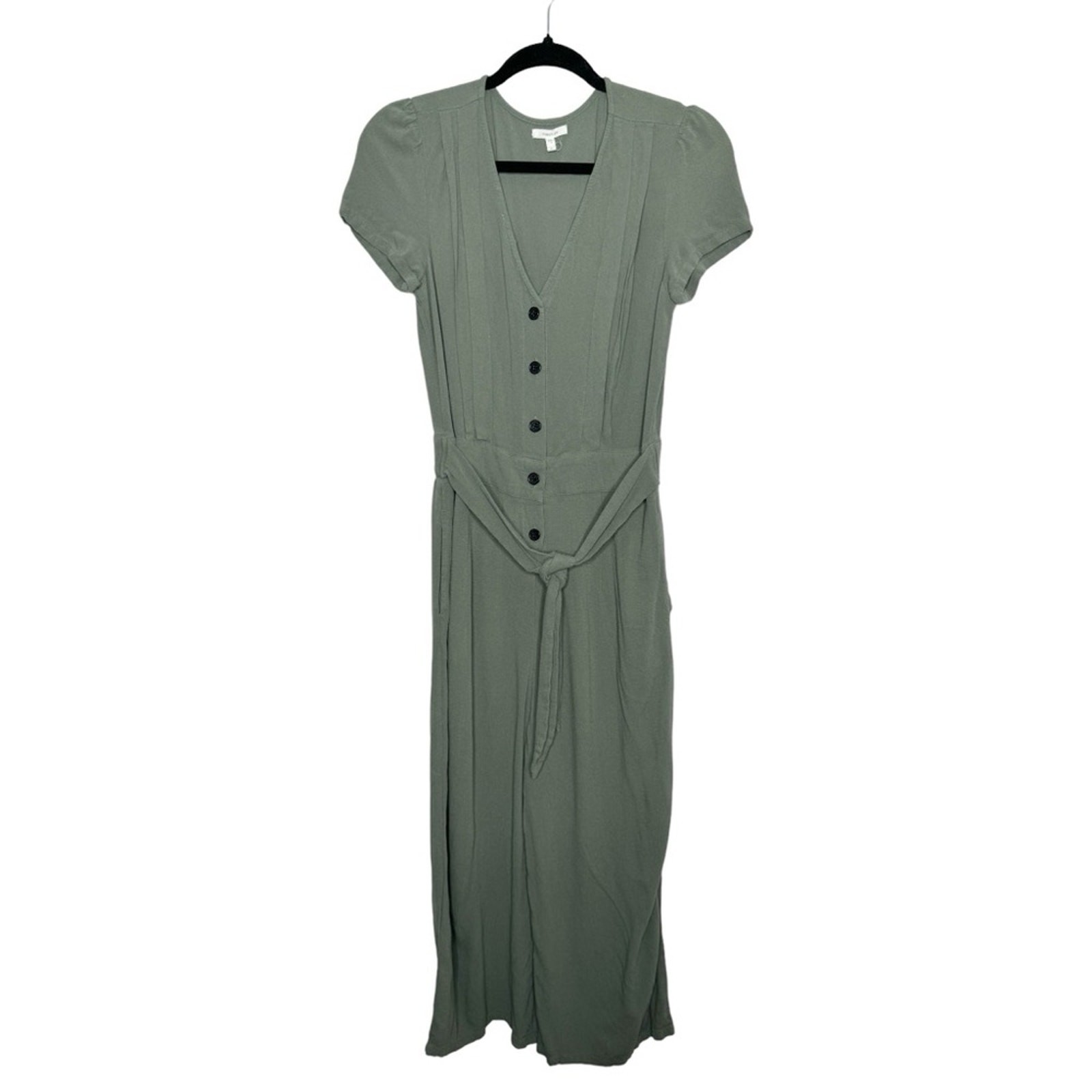 Maurice’s small army sage green cropped leg utility belted jumpsuit romper