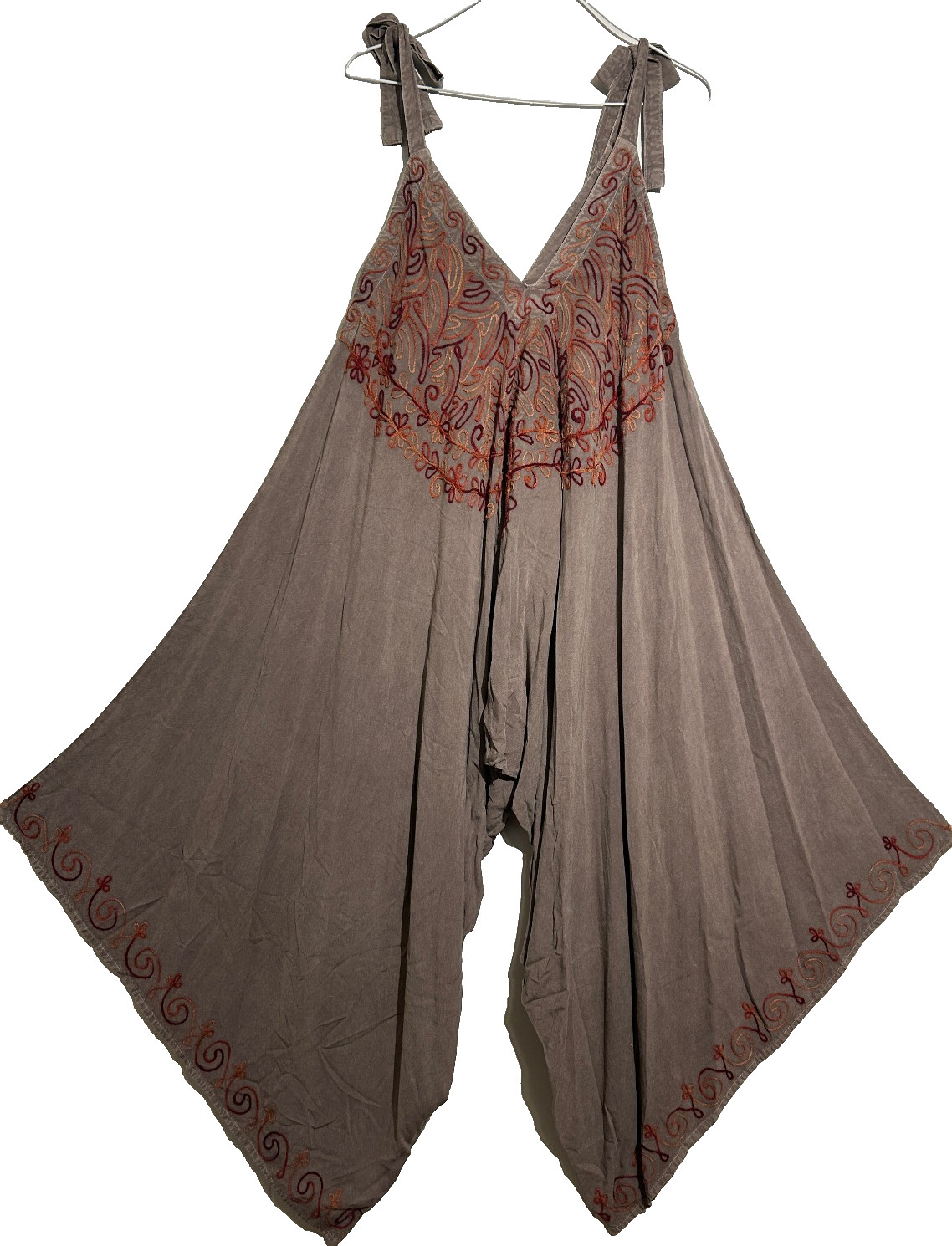 SACRED THREADS embroidered ROMPER JUMPSUIT OVERALLS JUMPER O/S fit S/M/L/XL/1X