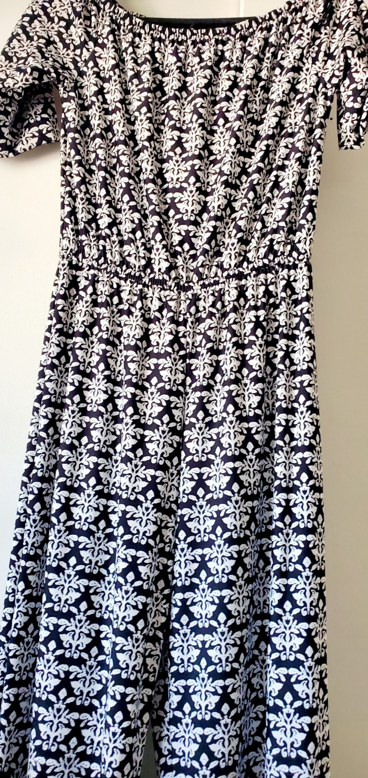 TACERA Petite Women Jumpsuit Black & White Medium