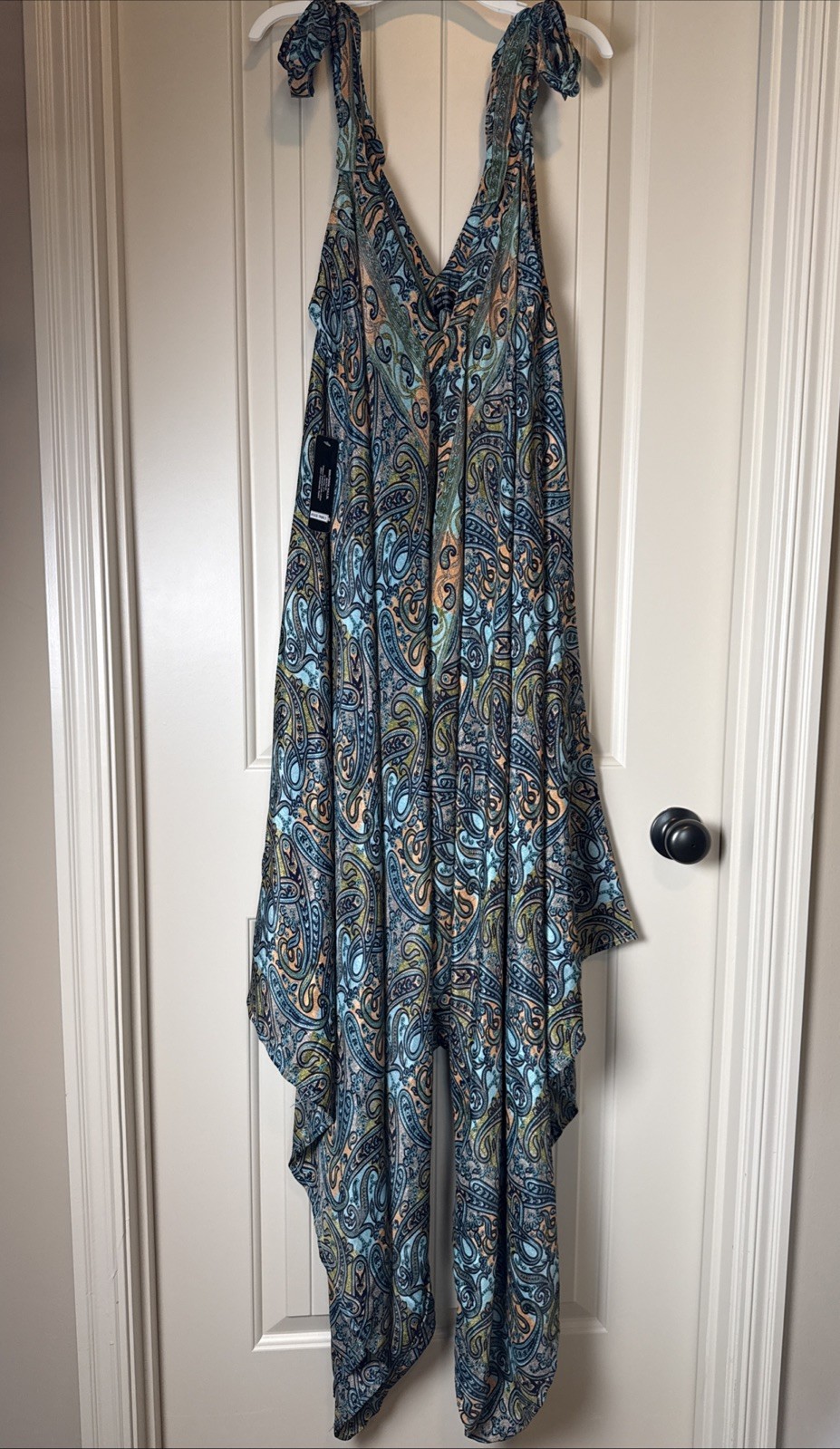 Corte Hindu 100% Silk Harem Jumpsuit Free Size NWT Festival Resort Grunge (read)