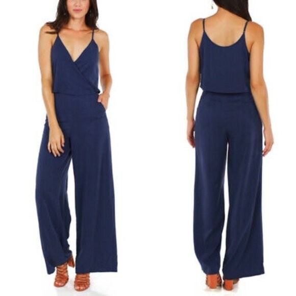 NWT Line & Dot Bertie jumpsuit Blue Size L