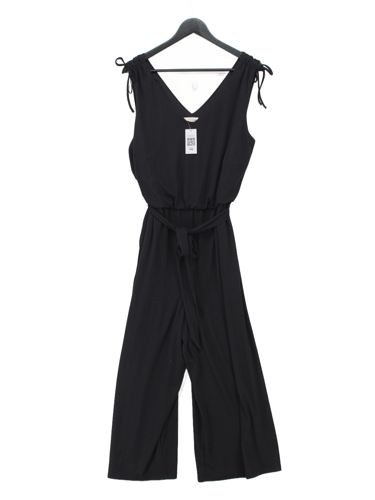 Phase Eight Women’s Jumpsuit L Black 100% Polyester Wide-Leg Jumpsuit