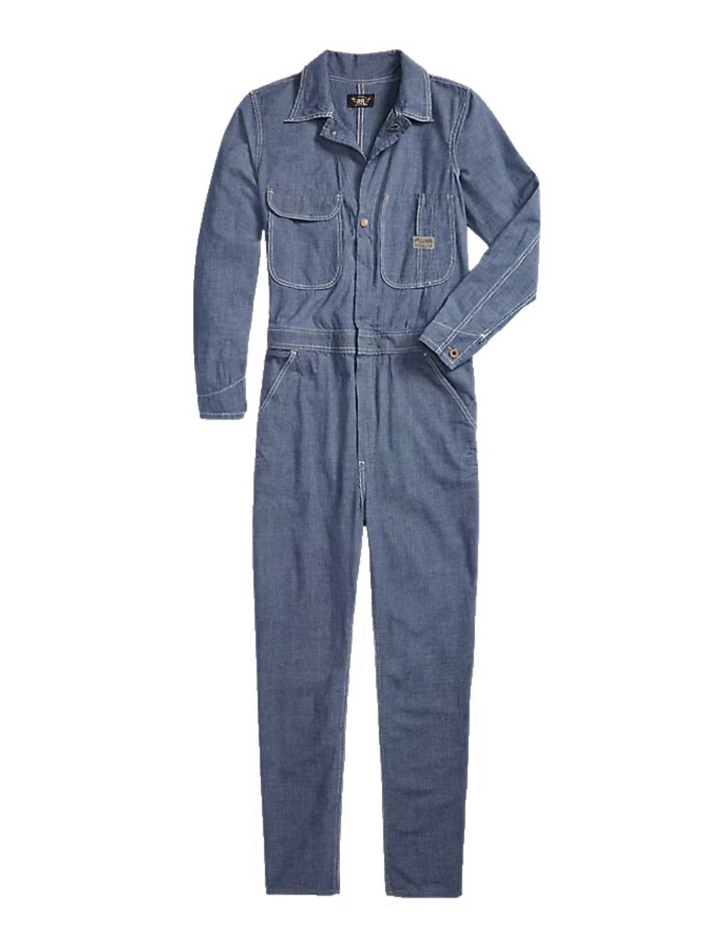 NWT $595 RRL Double RL Ralph Lauren Indigo Checked Cotton Coverall Jumpsuit Sz 2