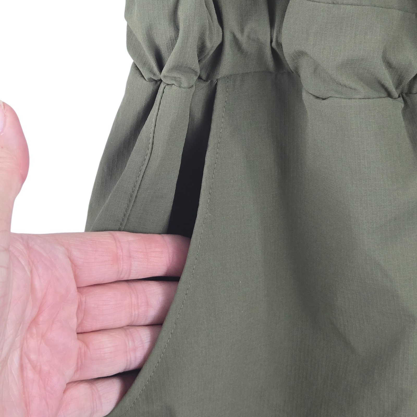 Mono B Green Strapless Cargo Pull-On Cinch Waist Ankles Jumpsuit Women’s 1X NWT