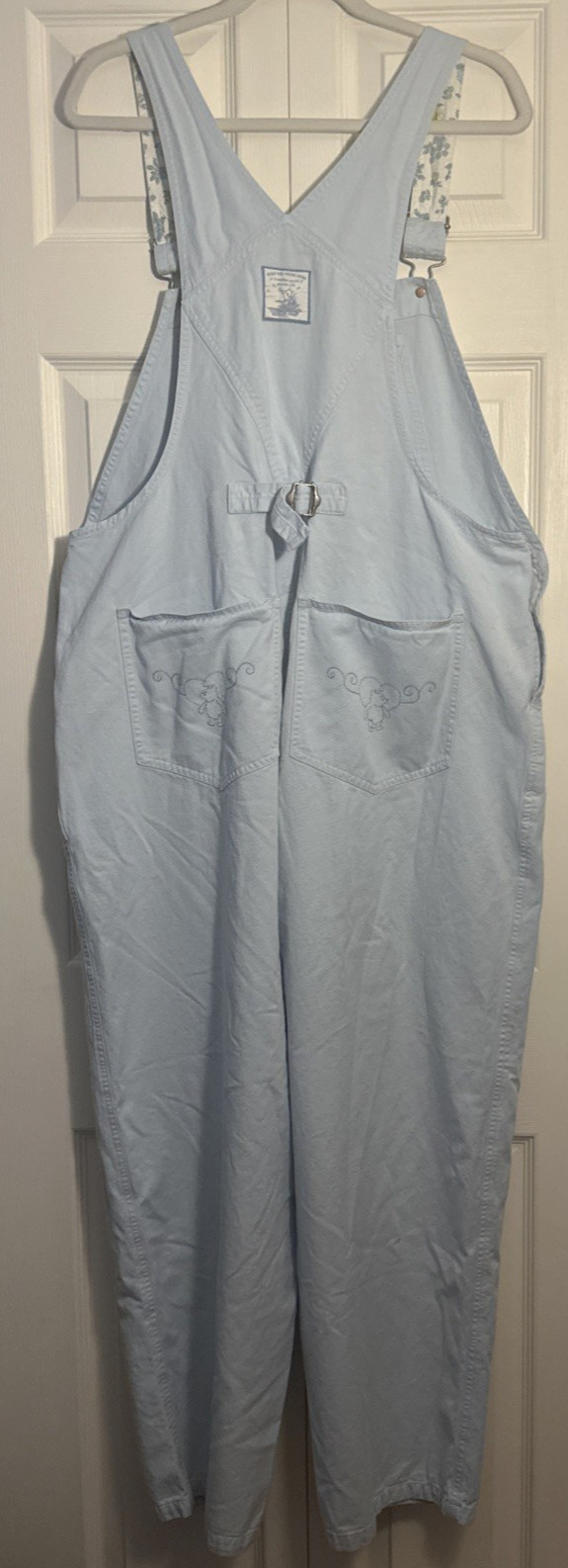 Vintage Disney Store Pooh & Pals Eeyore Bib Overalls Blue 90s Women’s Size XL