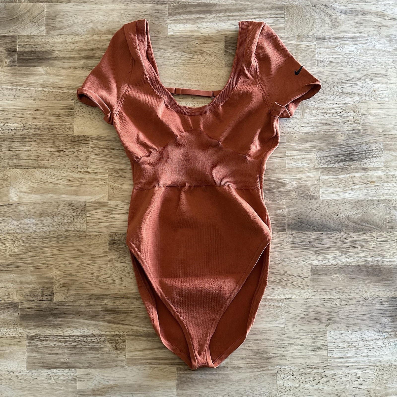 Nike Sportswear Chill Knit Bodysuit Women’s Size XS FN4692-825 Orange