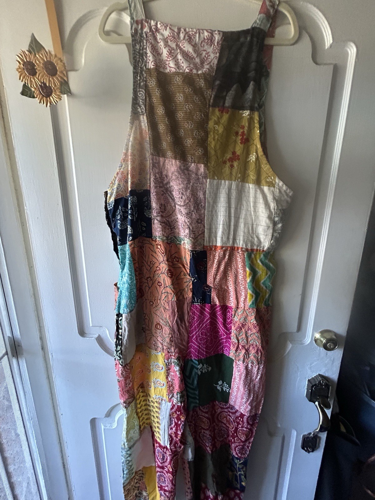 Patchwork Overalls 100% Cotton One Size by Ashley Taylor Boho Hippie Festival