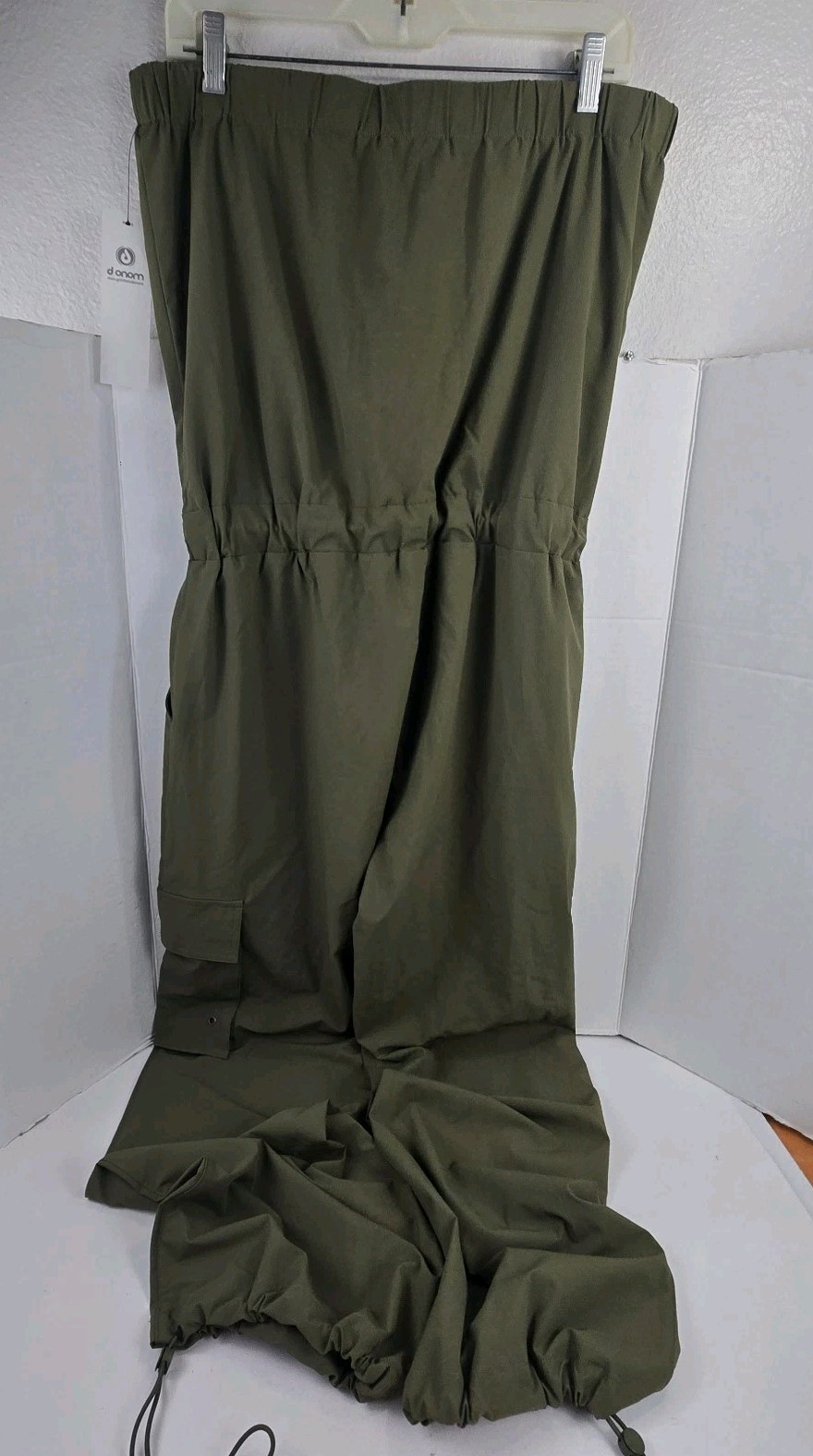 Mono B Green Strapless Cargo Pull-On Cinch Waist Ankles Jumpsuit Women’s 1X NWT