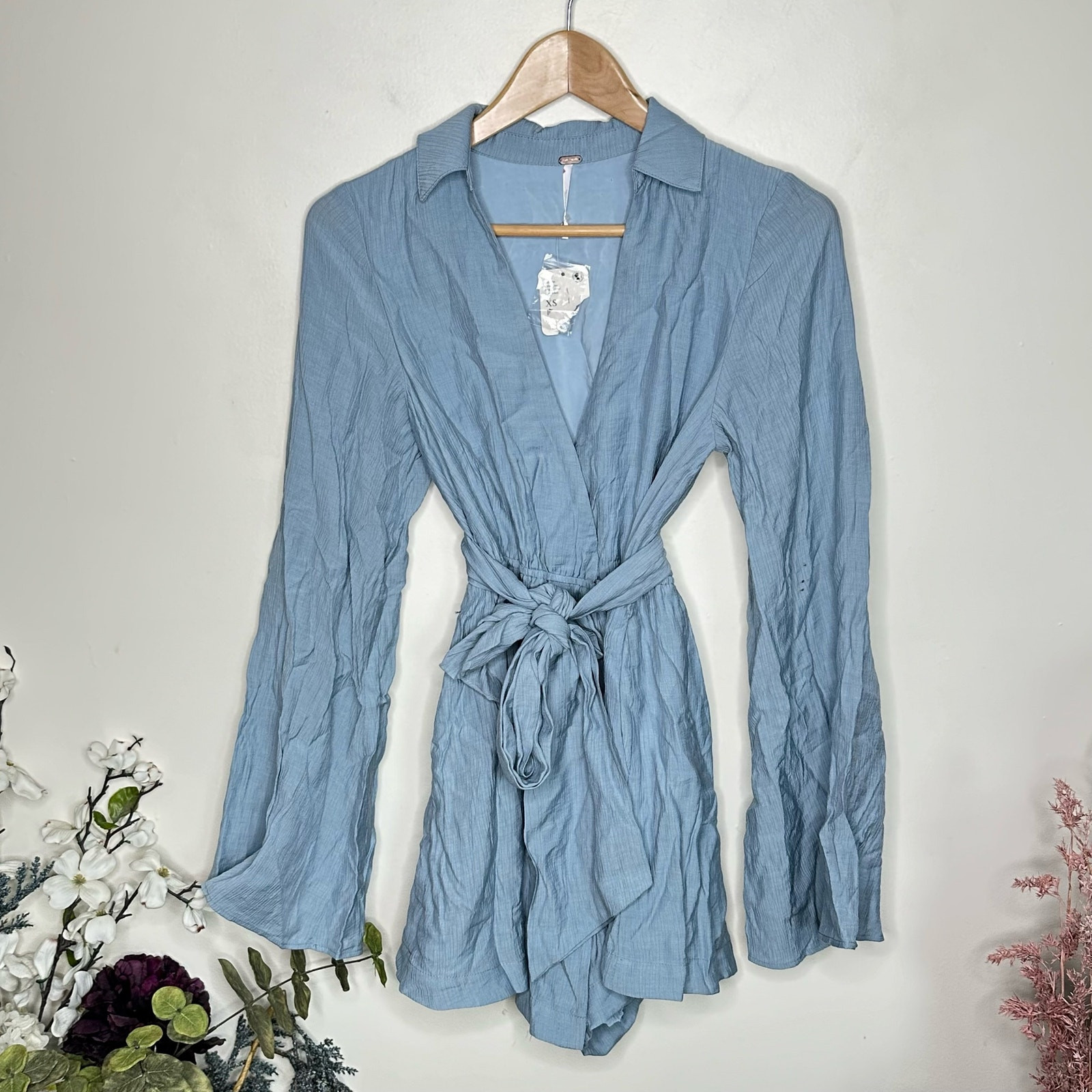 FREE PEOPLE Daria One Piece Romper in Boardwalk Blue {Y16}