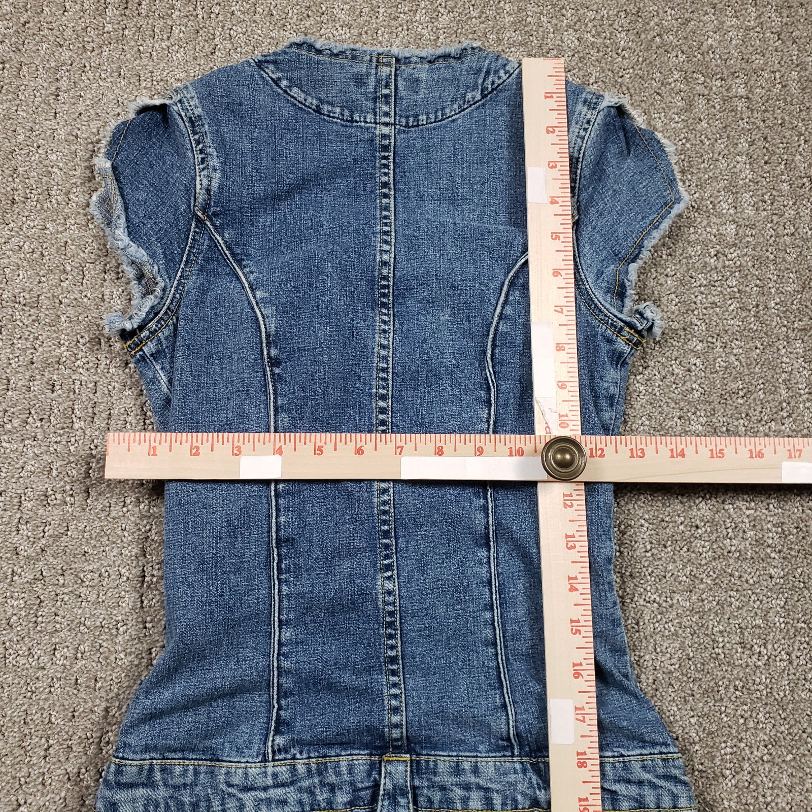 JNCO Jeans Denim Jumpsuit Womens Small Blue Flare Bootcut Vintage Y2k 2000s 90s