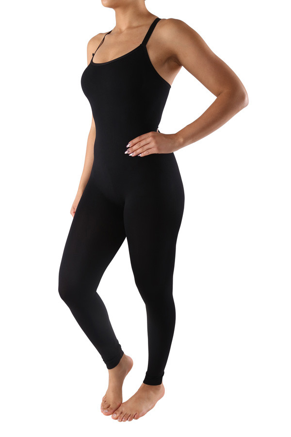 WOMEN SEAMLESS SPANDEX SLEEVELESS RACERBACK CATSUIT JUMPSUIT BODYSUIT DANCE