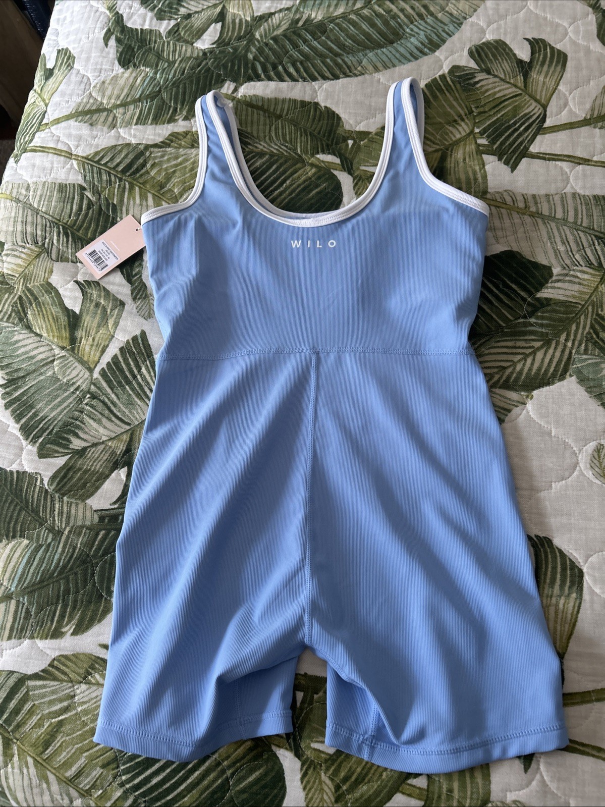 WOMENS New Wilo The Label Short Rob Romper Blue NWT SPORTS BRA PADDED ￼