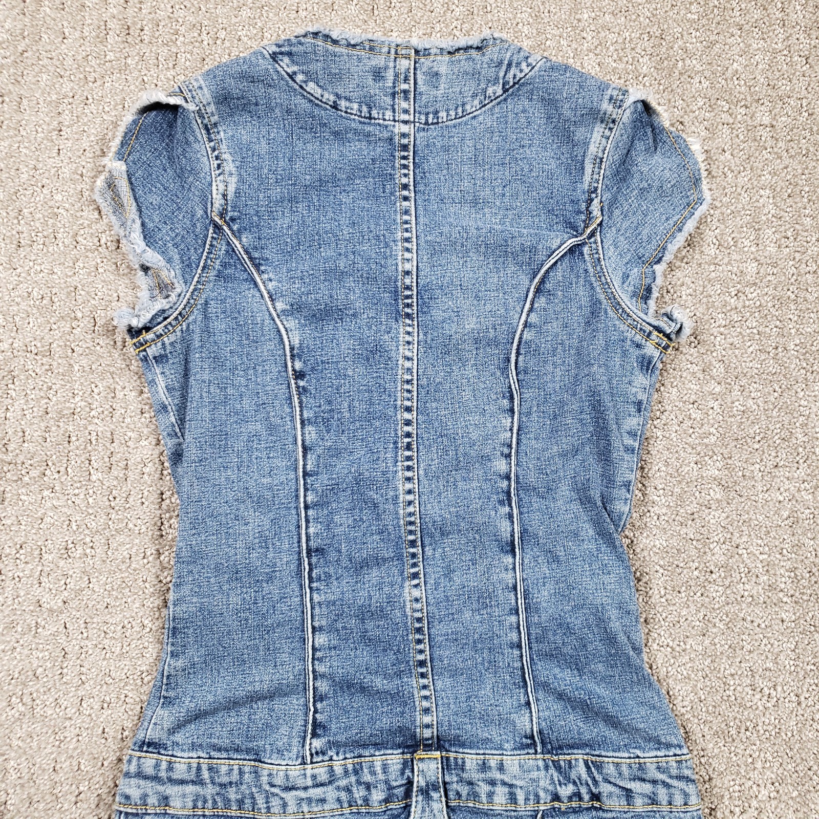 JNCO Jeans Denim Jumpsuit Womens Small Blue Flare Bootcut Vintage Y2k 2000s 90s