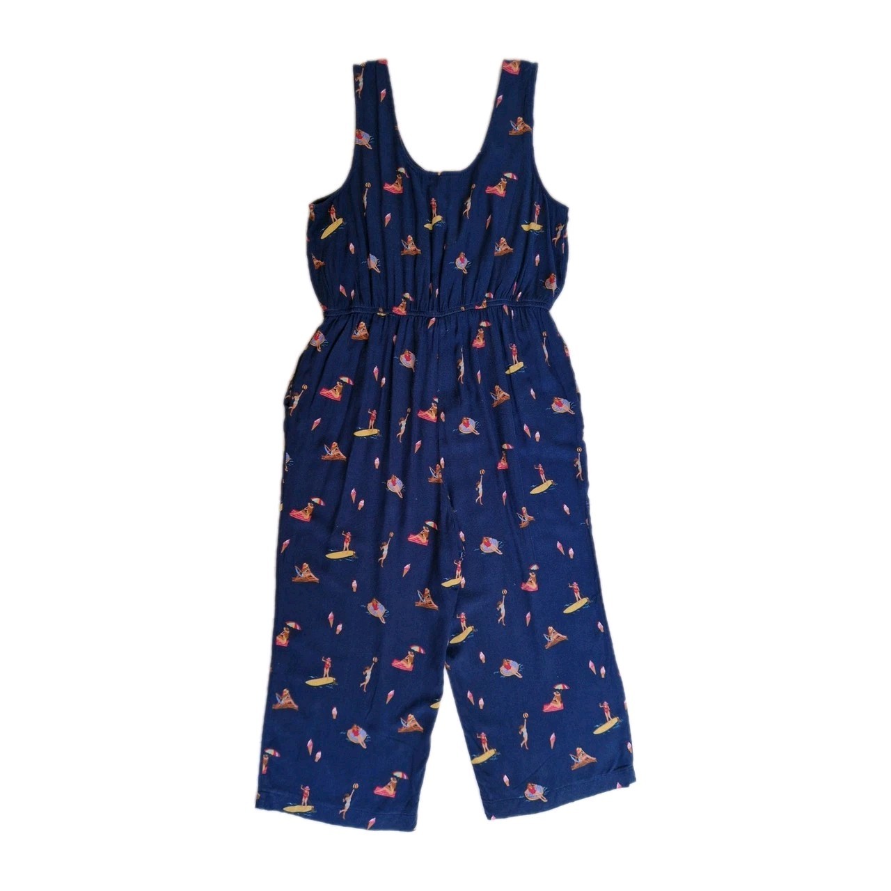 Women’s Beach Scene Blue Jumpsuit All In One Size 16R