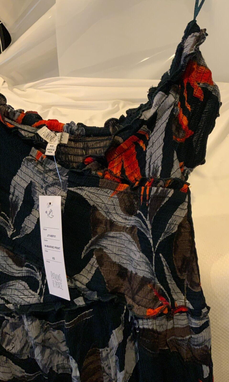 Patrons Of Peace Women’s Marine Print Jumpsuit, Style# J1146F01, Size XS