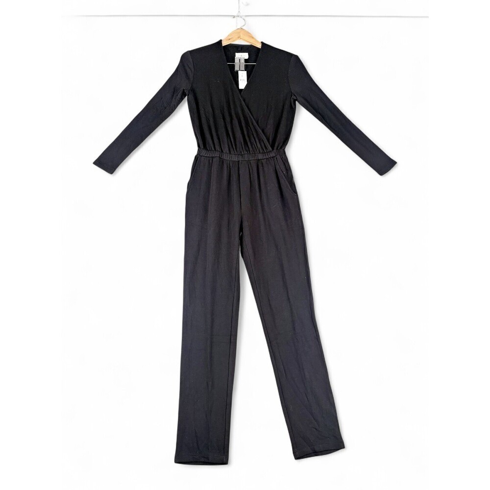 Lou & Grey Wrap Jersey Jumpsuit Black XXS