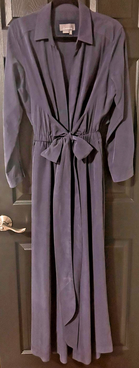 Anthropologie By Anthropologie Blue Jumpsuit Open Back Detail Wide Leg size 10