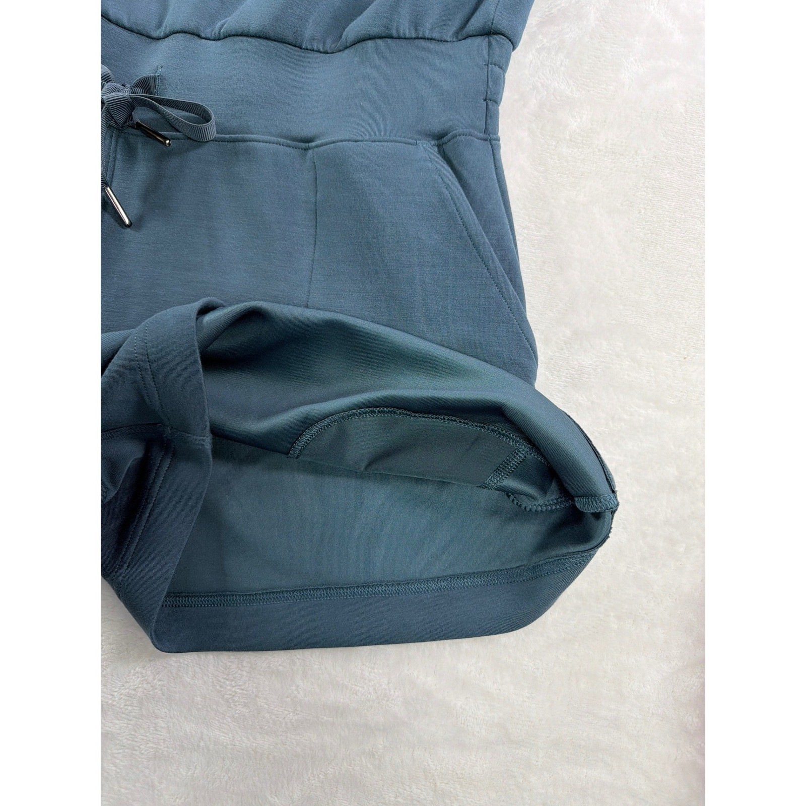 Spanx AirLuxe Romper Women’s Large Teal AirLuxe Modern Elegant Chic Travel