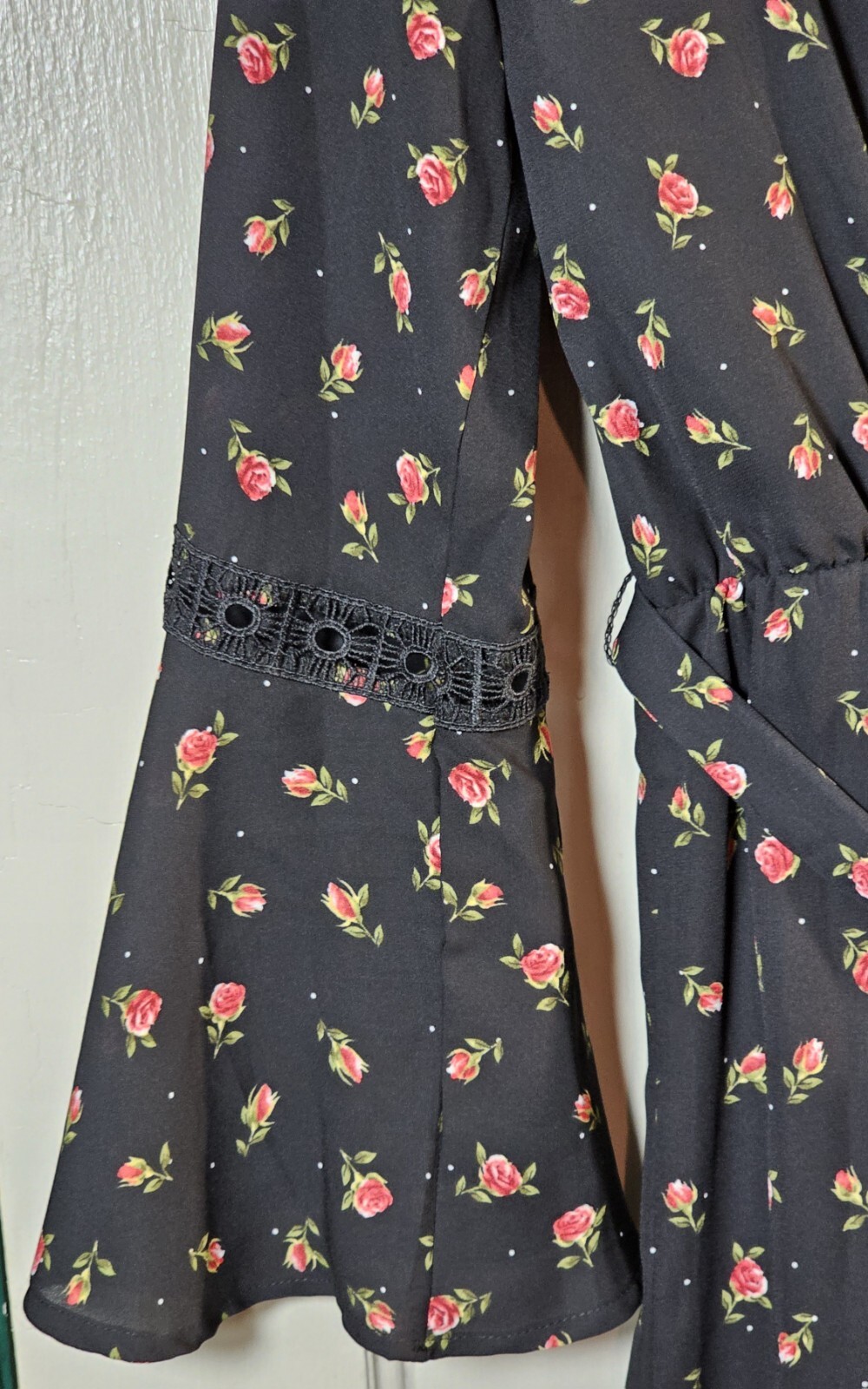 Disney Princess Romper Junior Size L Black Roses Belle Beauty Beast Cottagecore