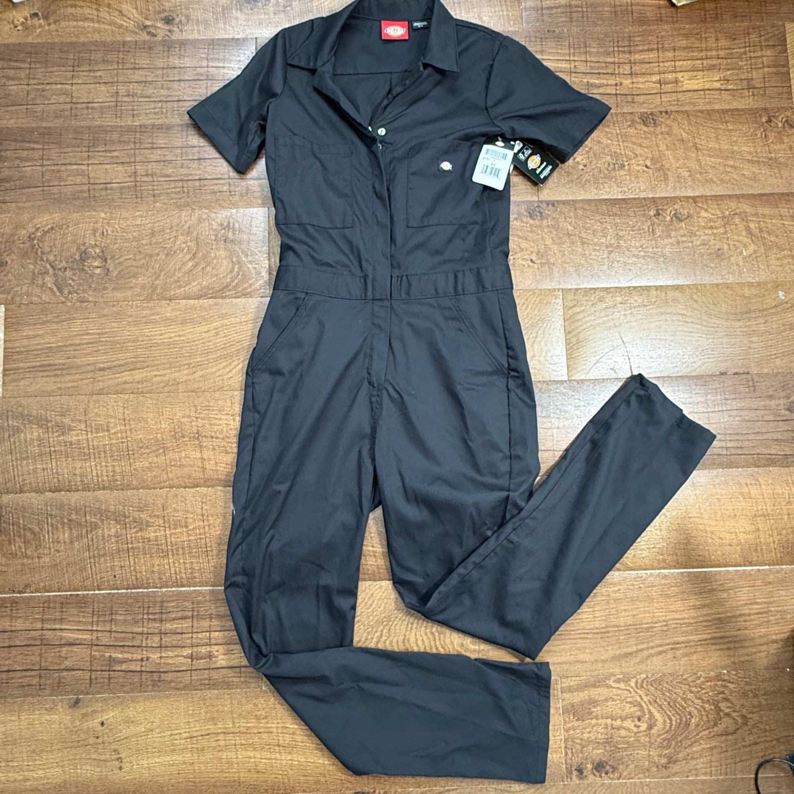 NEW Dickies Coverall Women XS Black Short Sleeve Workwear Utility Jumpsuit NWT