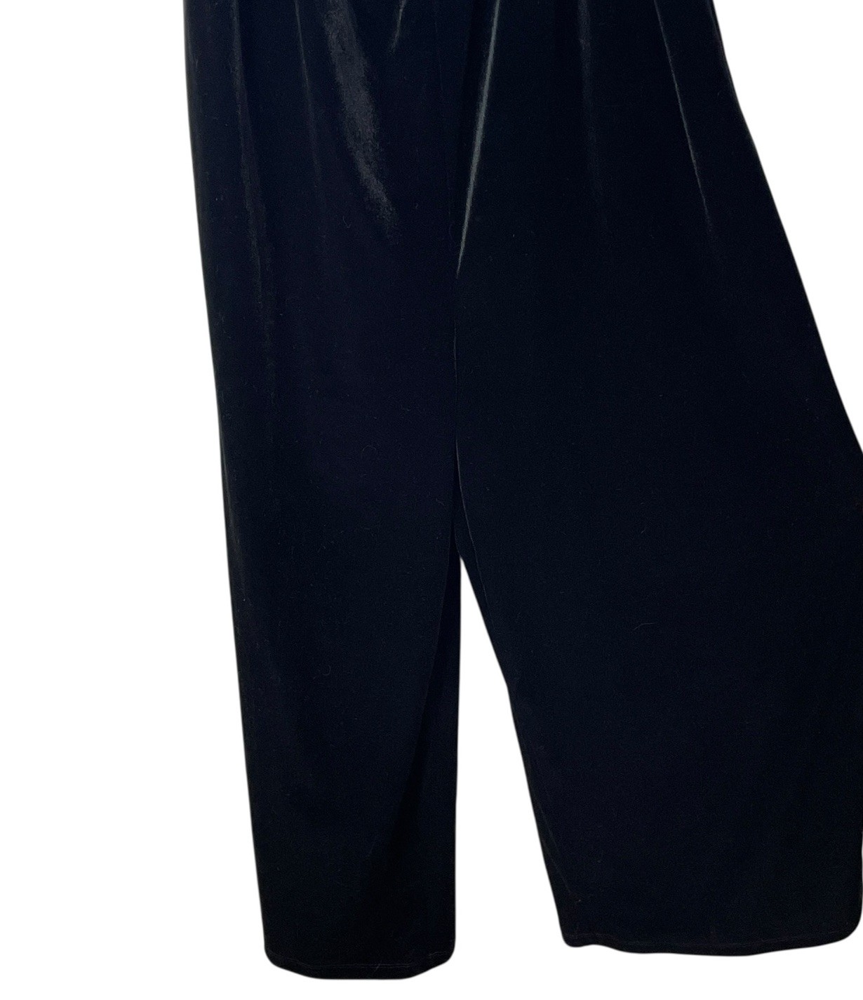 Old Navy Maternity Black Velvet Wide Leg Jumpsuit Adjustable Straps Women Large